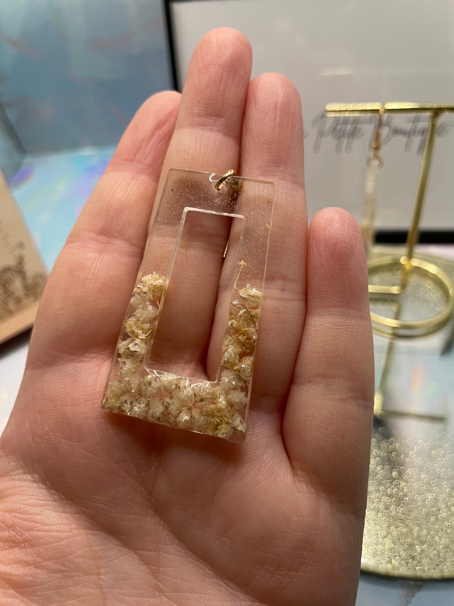 Rectangle Dangle Earrings