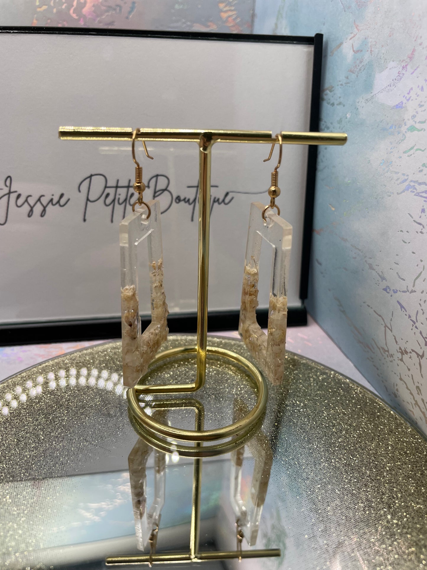 Rectangle Dangle Earrings