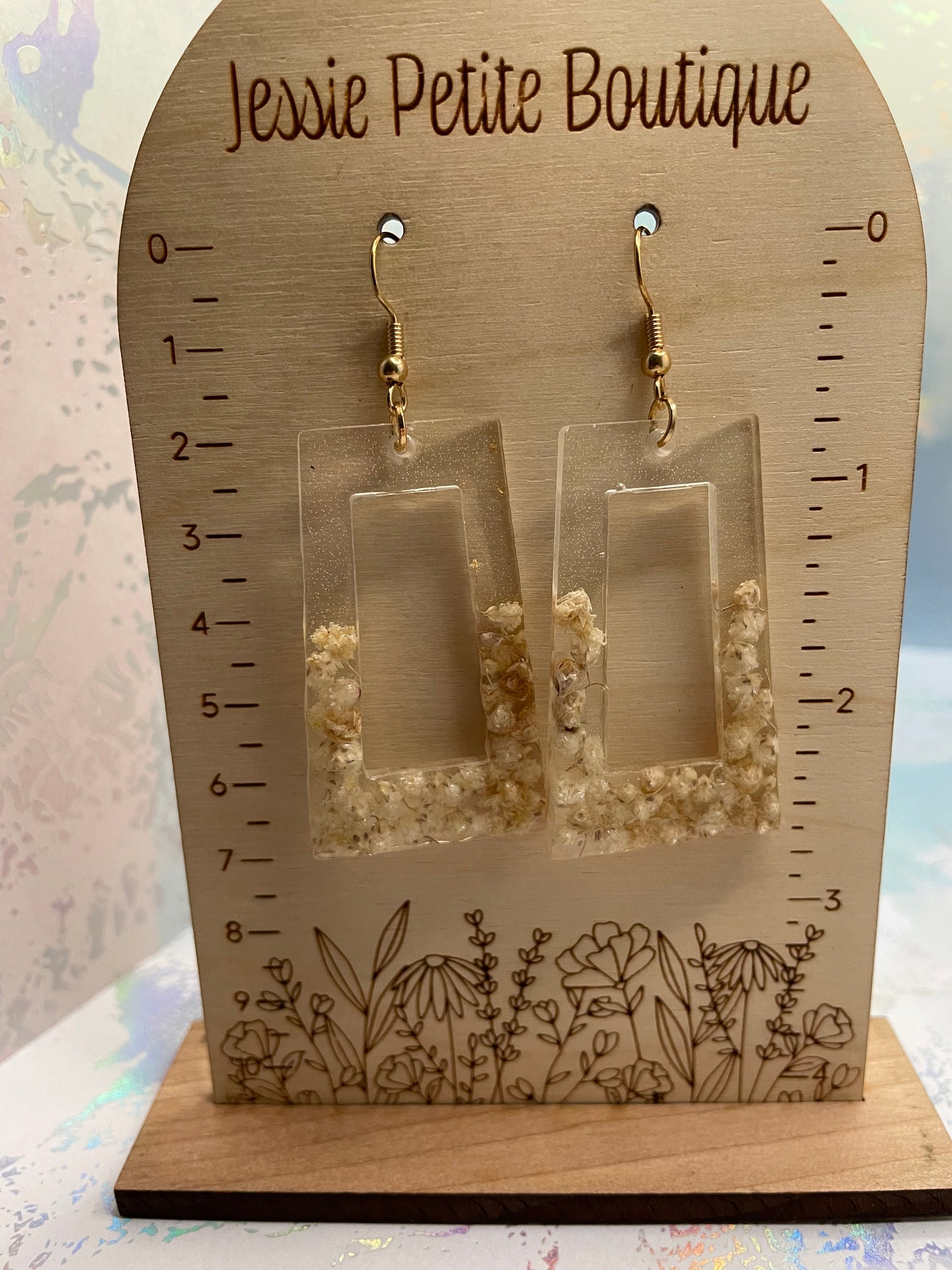 Rectangle Dangle Earrings