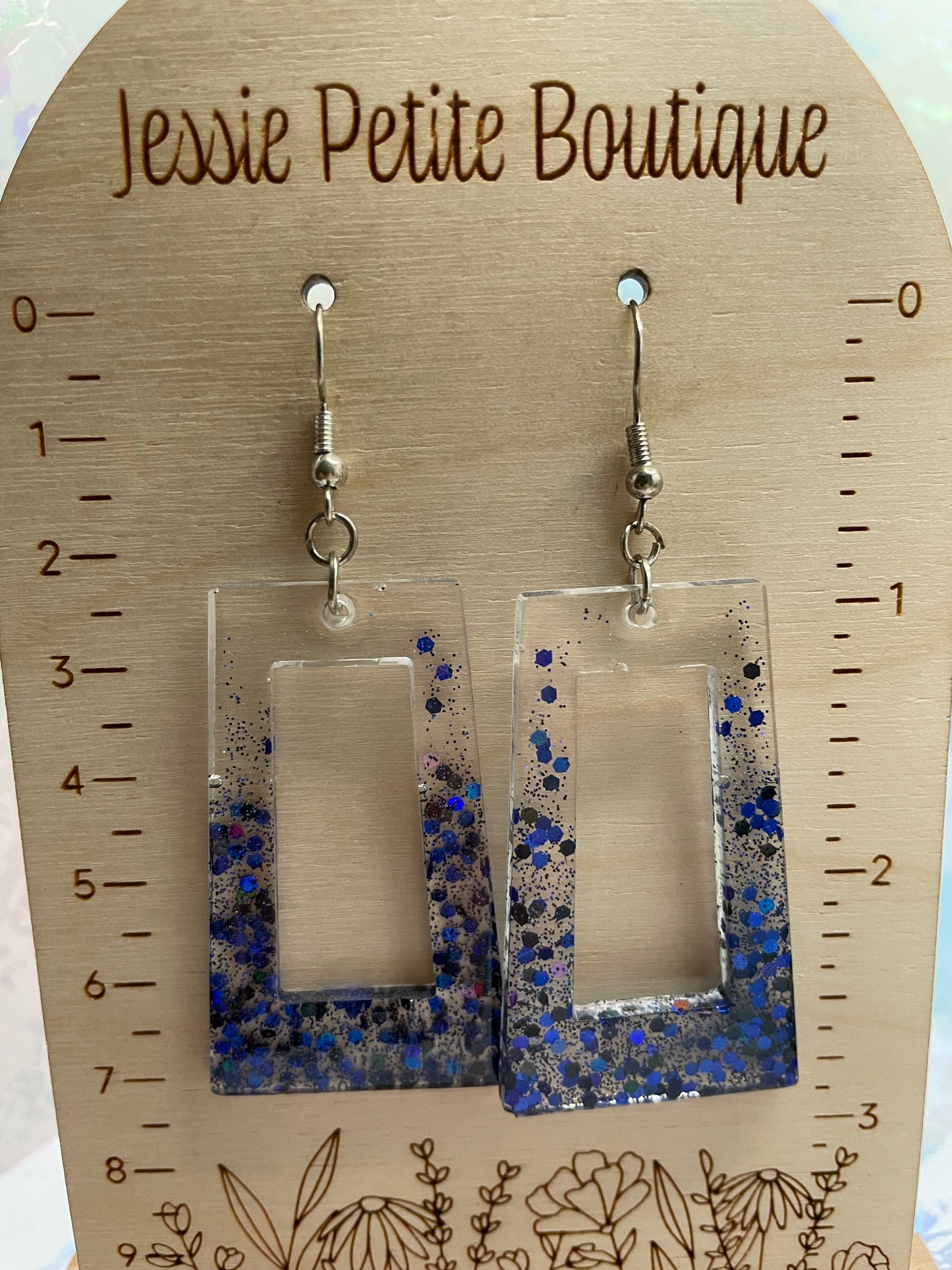Rectangle Dangle Earrings