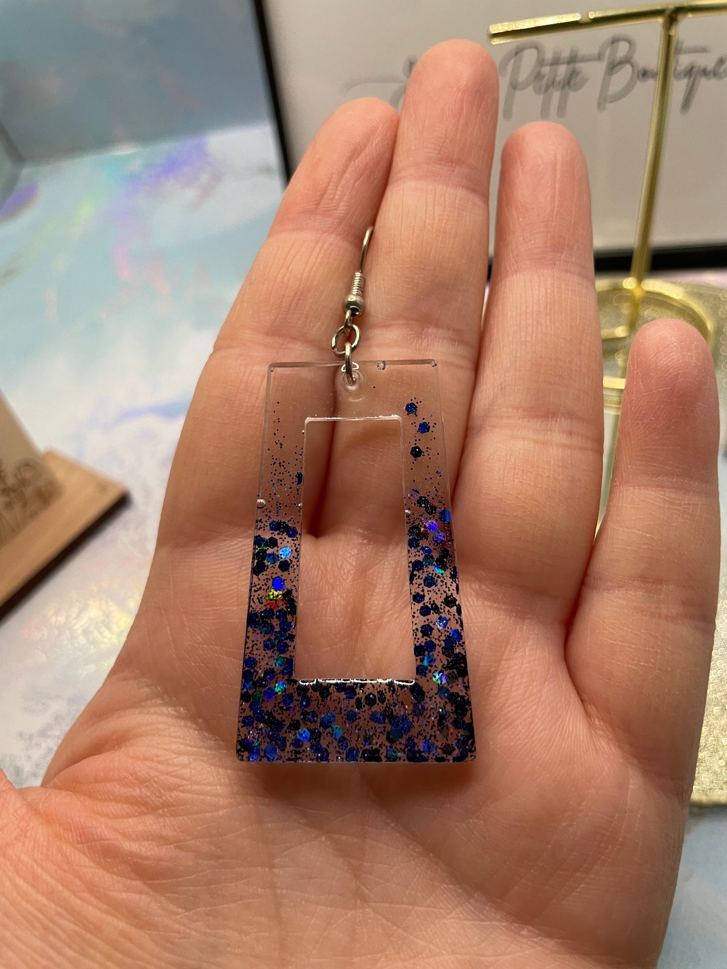 Rectangle Dangle Earrings