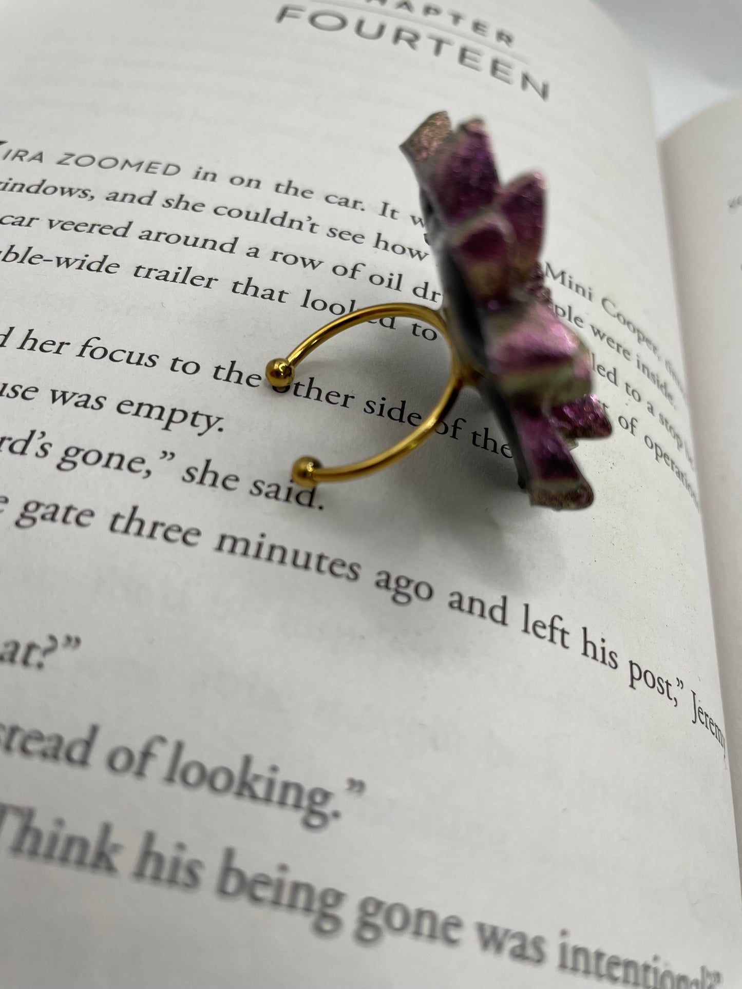 Floral Adjustable Statement Ring -Stainless Steel