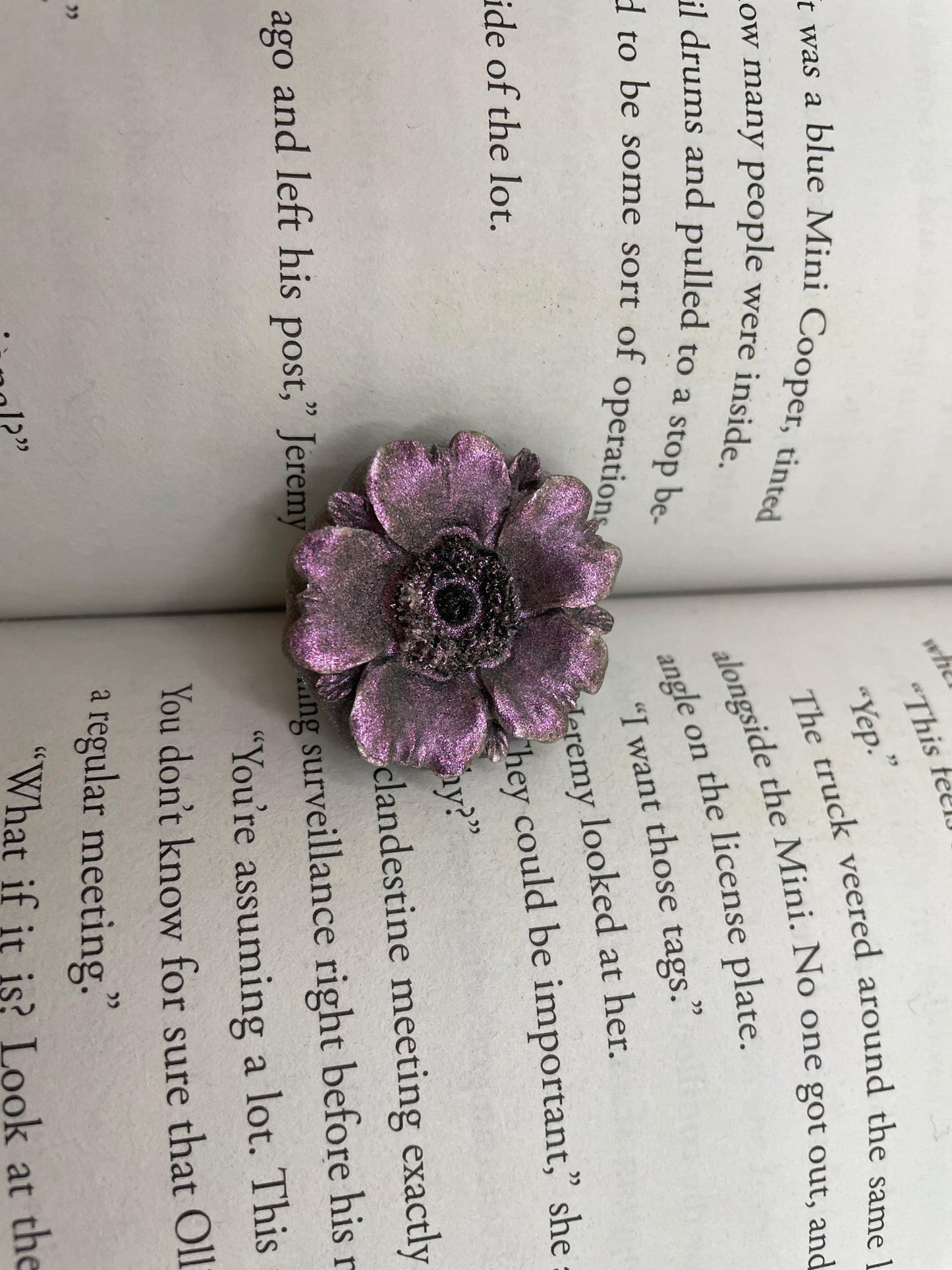 Floral Adjustable Statement Ring -Stainless Steel