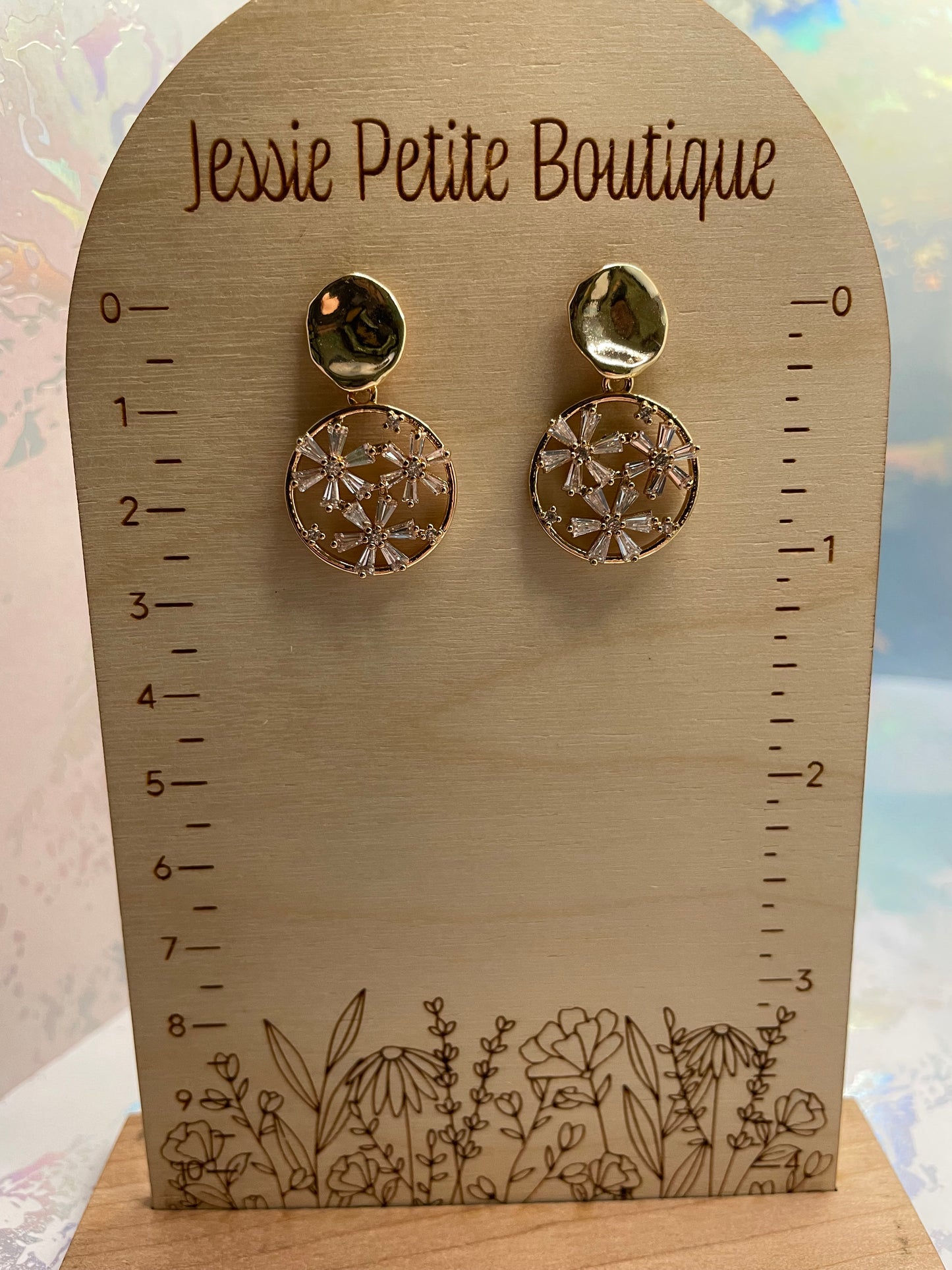 Zirconia Flowers In A Circle Earrings – NICKEL FREE
