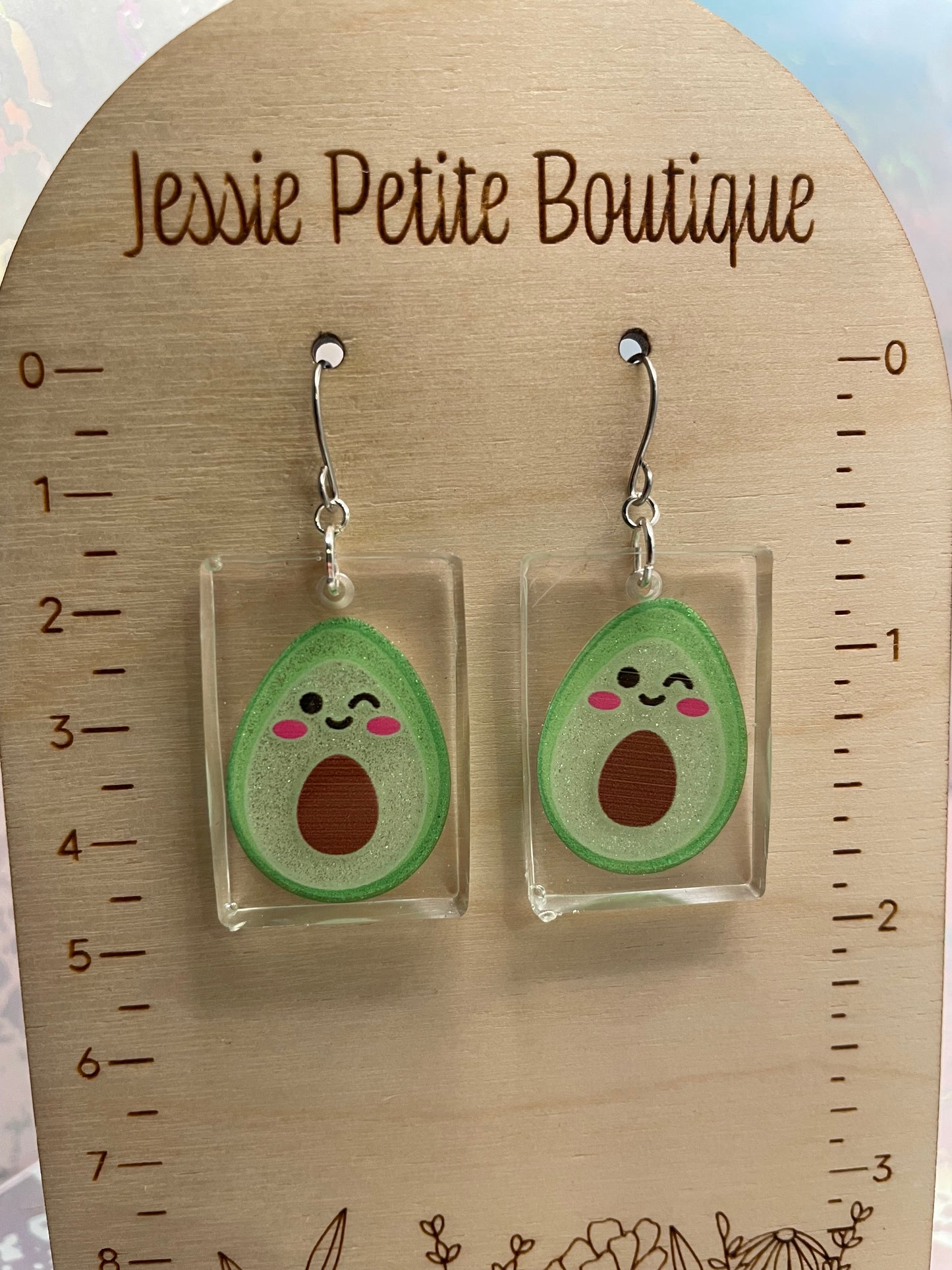 Boucles d'oreilles avocat-Acier Inoxydable