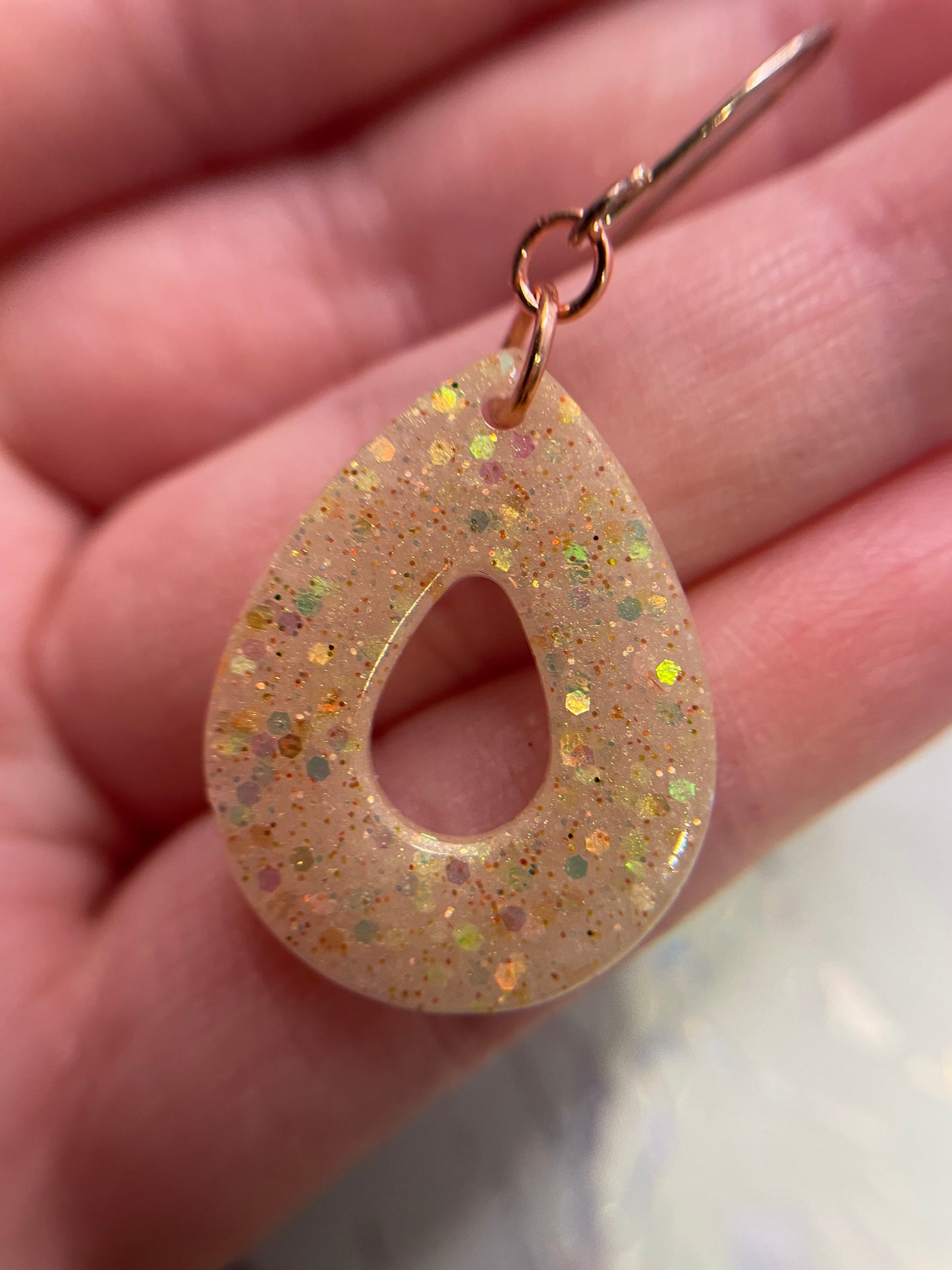 Boucles d'oreilles goutte champagne scintillantes-Acier Inoxydable