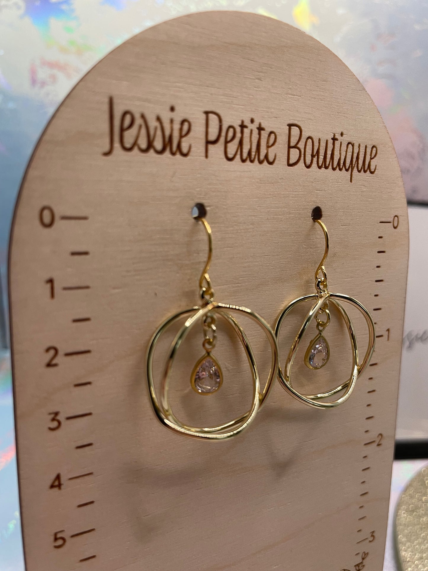 Yellow Gold Circles with Zirconia Earrings – NICKEL FREE