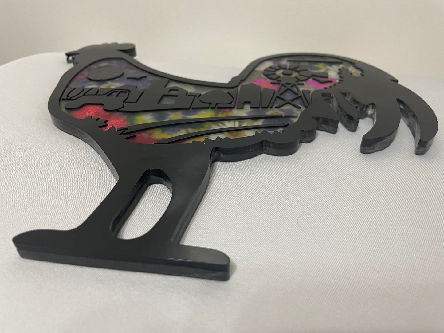 Farm Scene Rooster Wall Decoration or Key Hanger