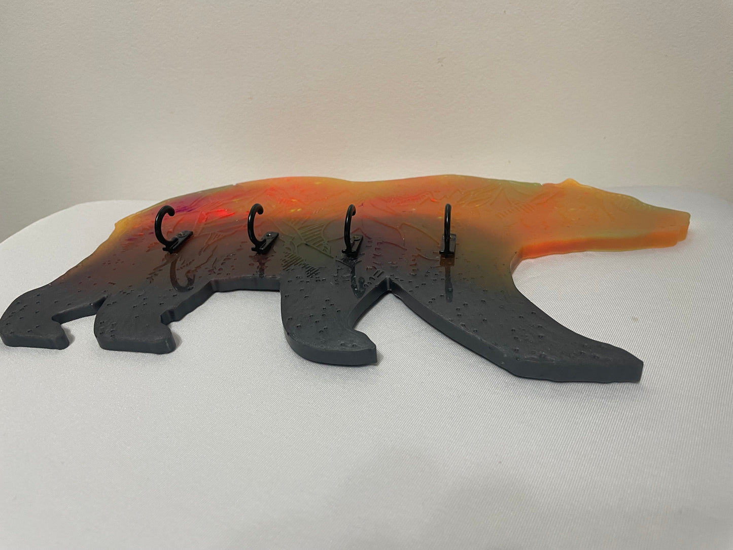 Glow in the Dark Northern Light Bear: Wall Decoration or Key Hanger