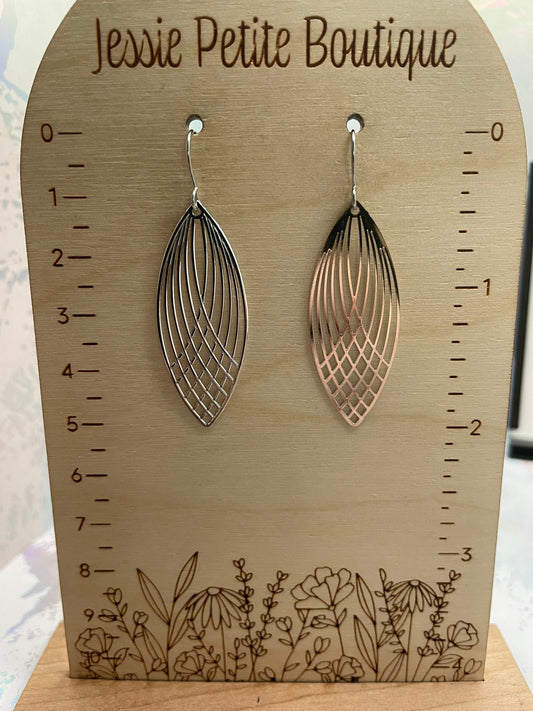 Silver Eclipse Earrings STAINLESS STEEL