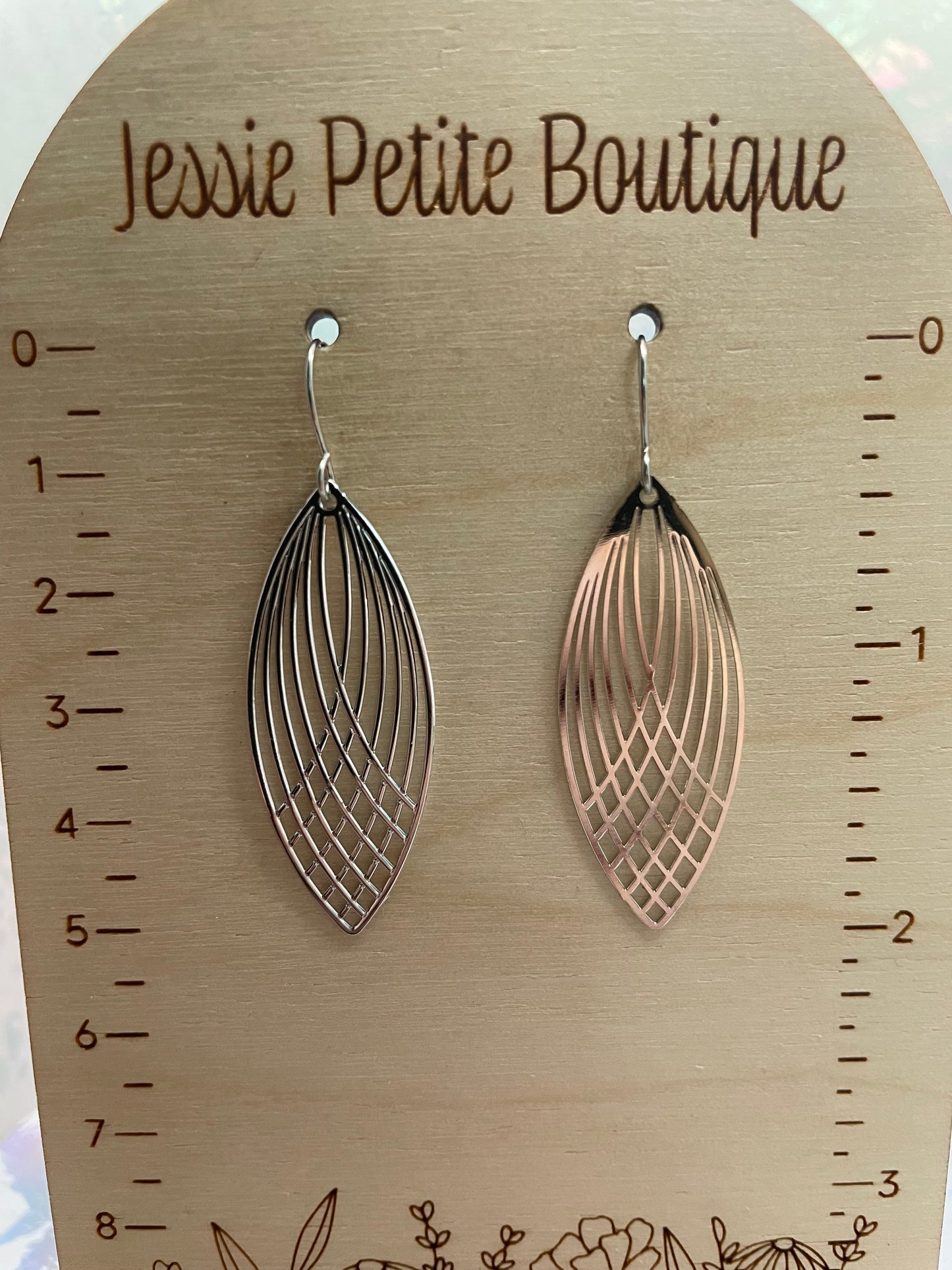 Silver Eclipse Earrings STAINLESS STEEL