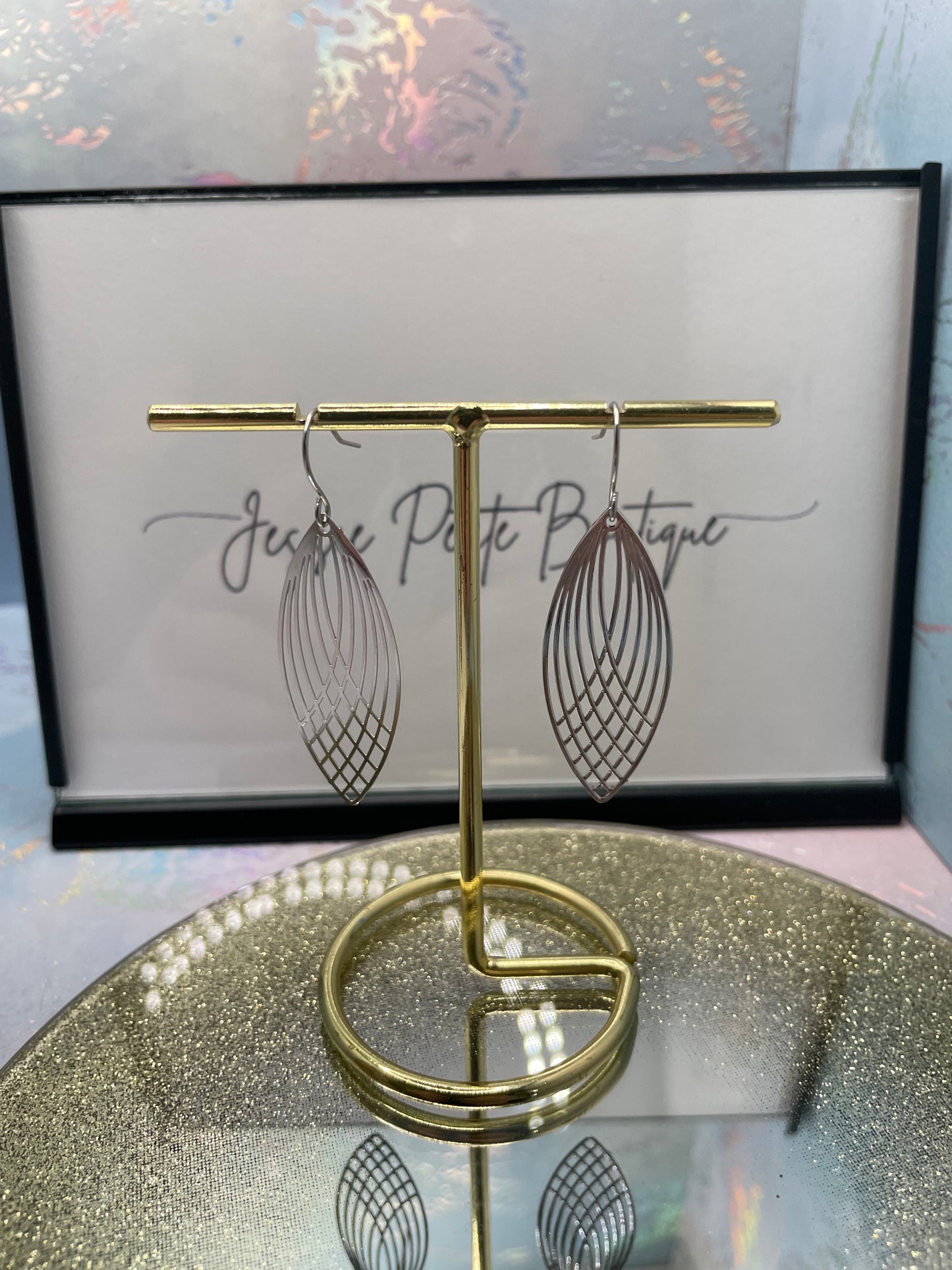 Silver Eclipse Earrings STAINLESS STEEL