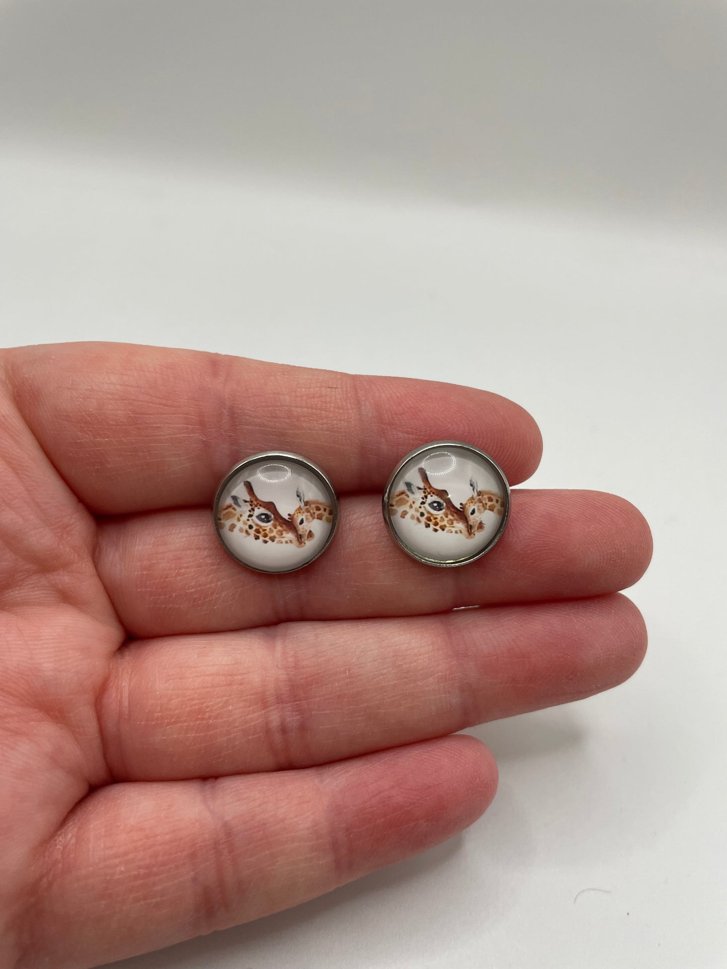 Boutons d’oreilles girafes – Acier inoxydable +Sans Nickel