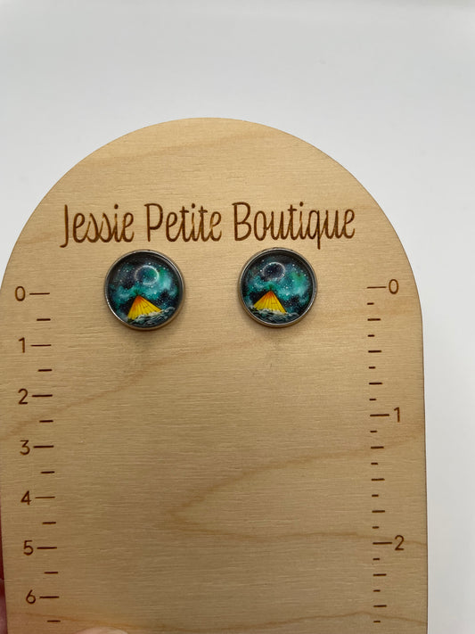 Night Sky Tent Stud Earrings – Stainless Steel+Nickel Free