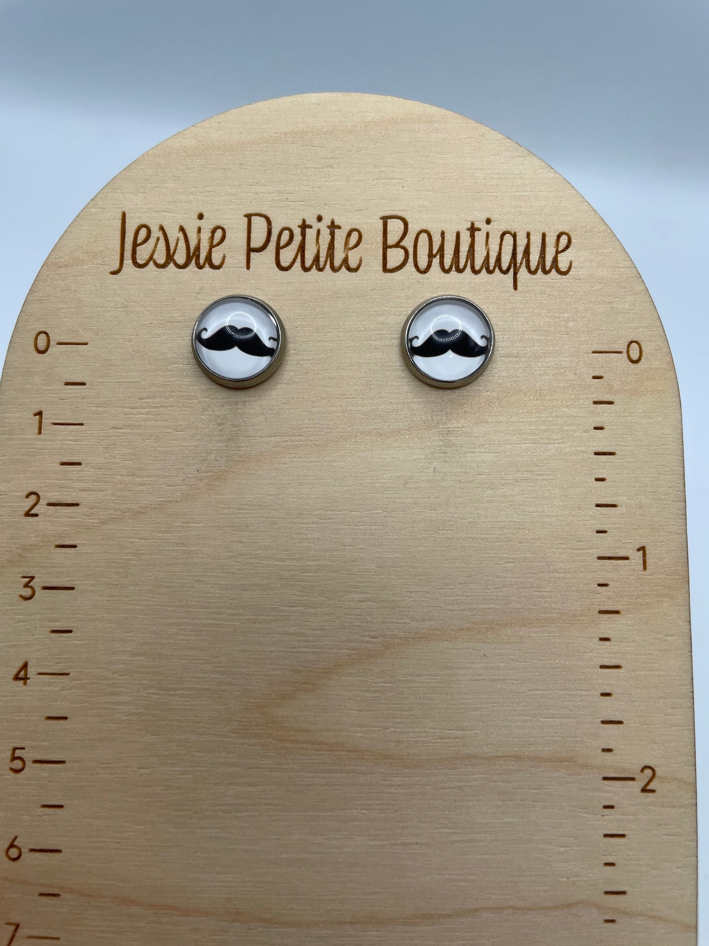 Boutons d’oreilles moustache – Acier inoxydable+Sans Nickel