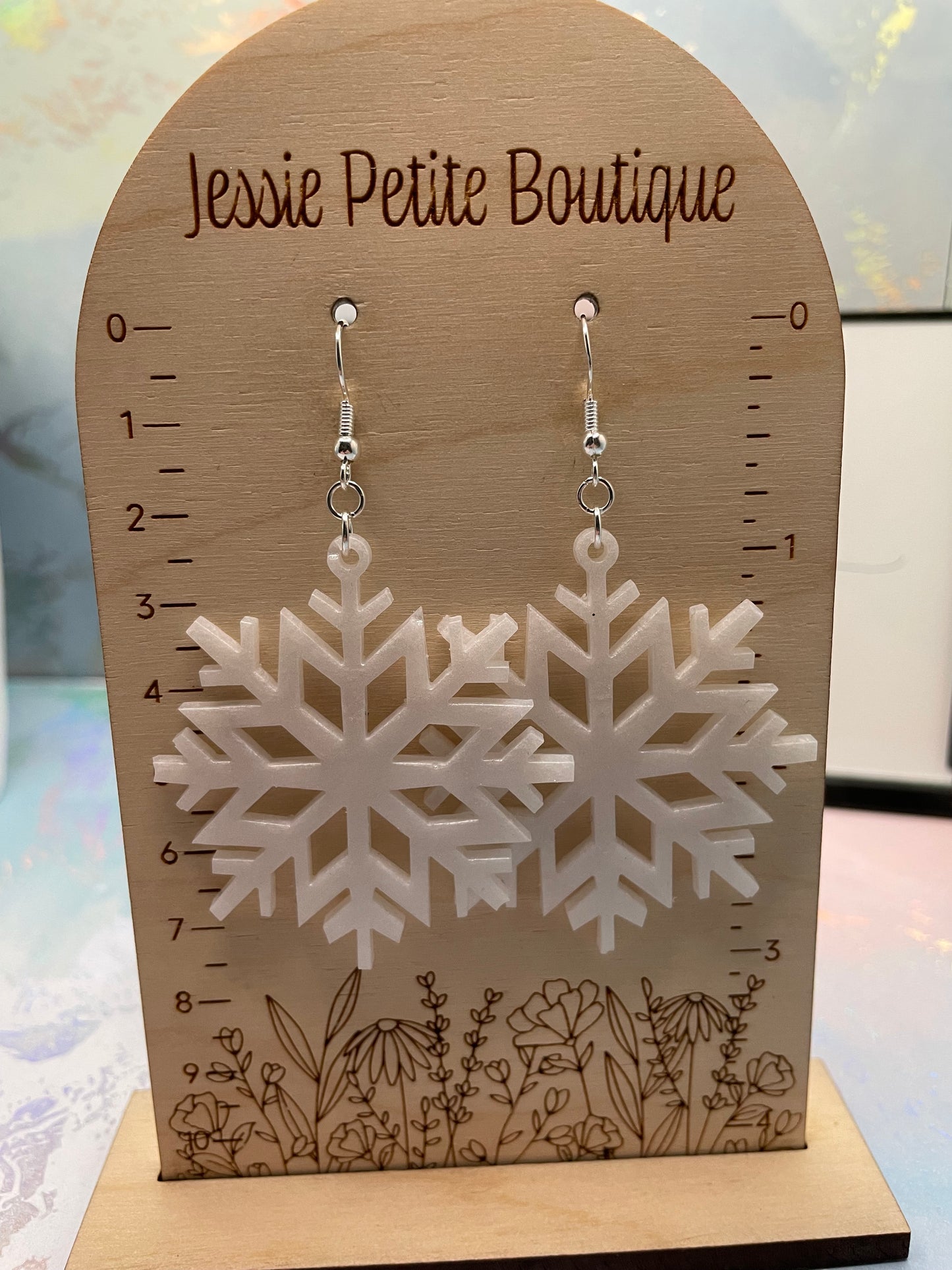 Boucles d’Oreilles Flocon de Neige 