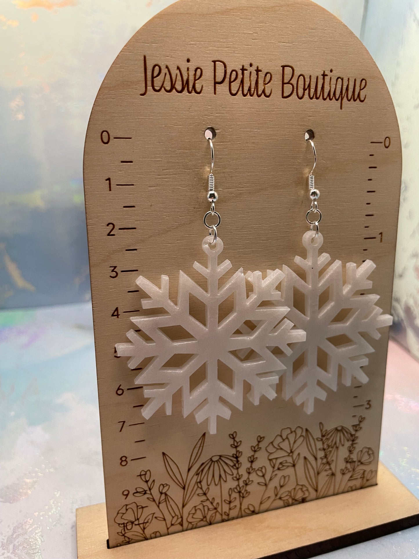 Boucles d’Oreilles Flocon de Neige 