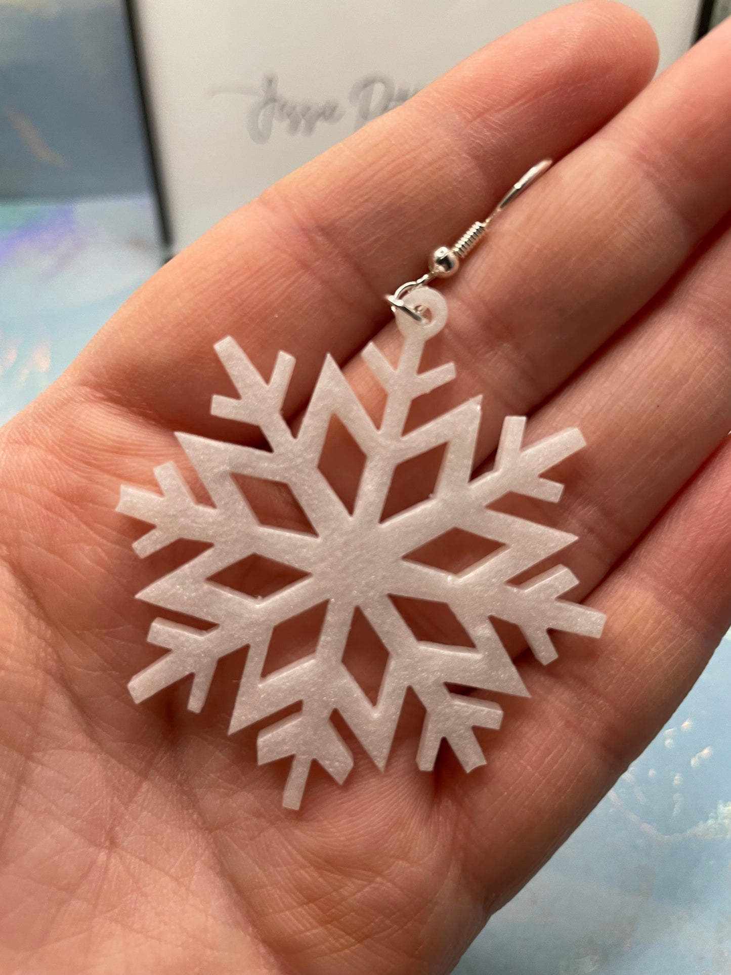 Boucles d’Oreilles Flocon de Neige 