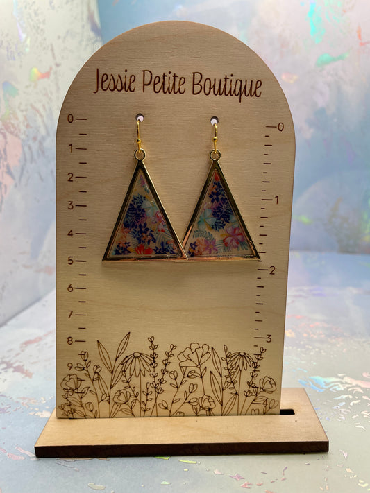 Boucles d'oreilles triangle hawaïen  or