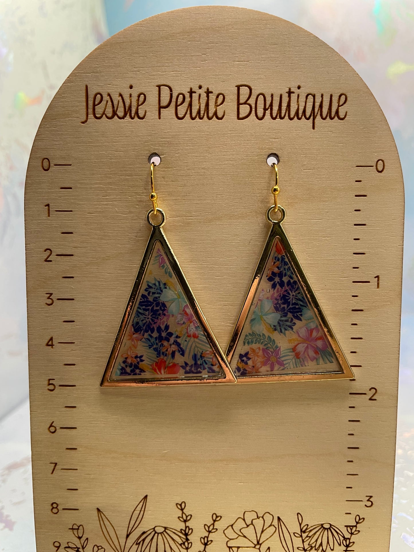 Boucles d'oreilles triangle hawaïen  or
