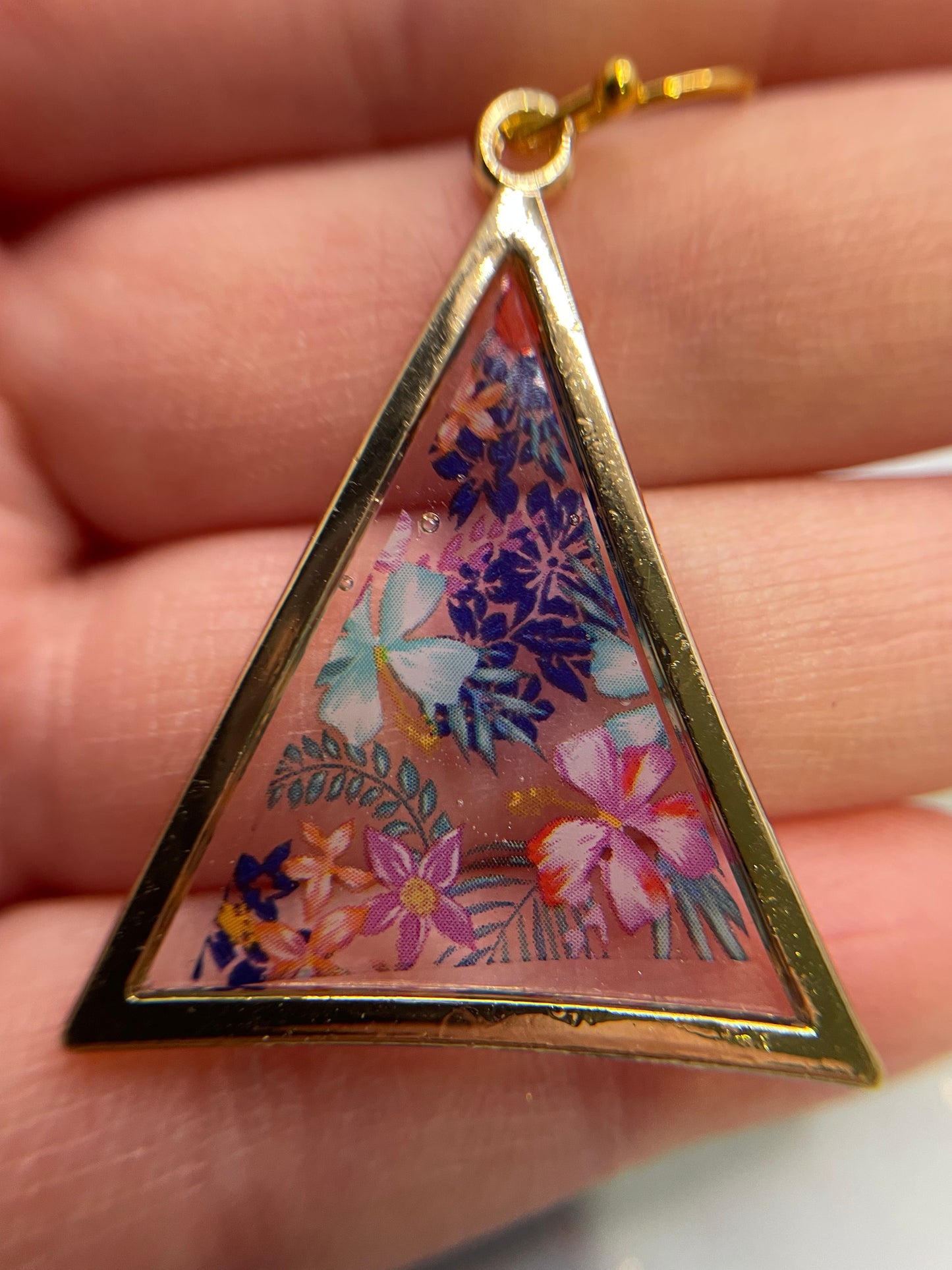 Boucles d'oreilles triangle hawaïen  or