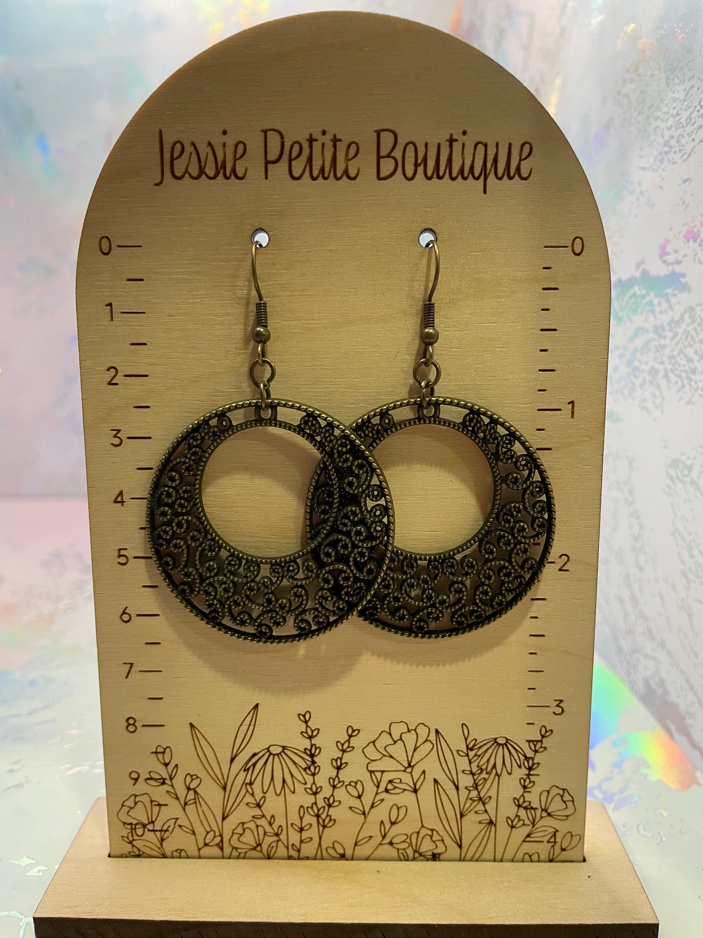 Boucles d'oreilles cercle bronze