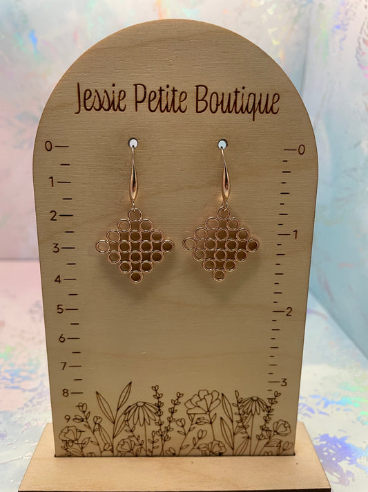 Rose Gold Square Earrings