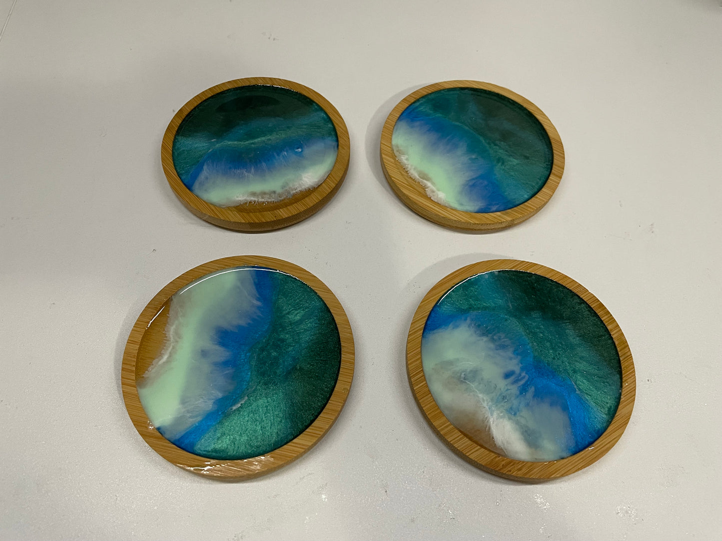 Ocean Bamboo Coaster Set