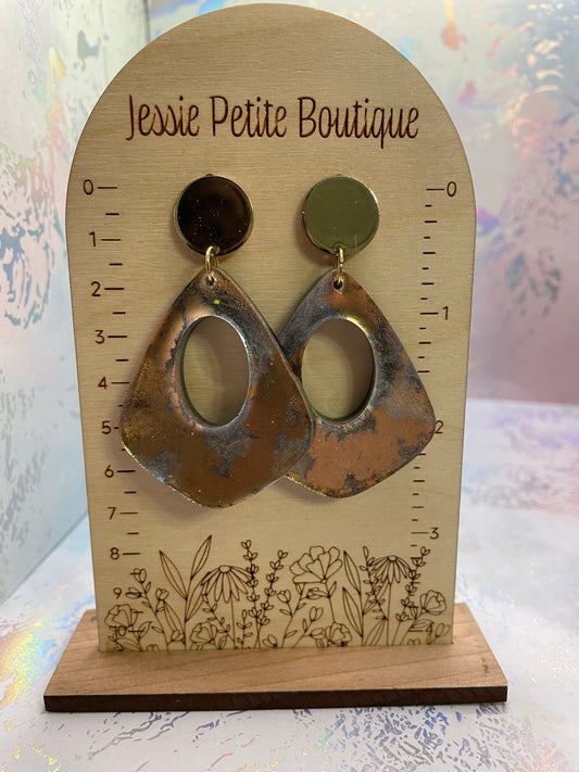 Oversized Gold/Silver Teardrop Earrings– NICKEL FREE