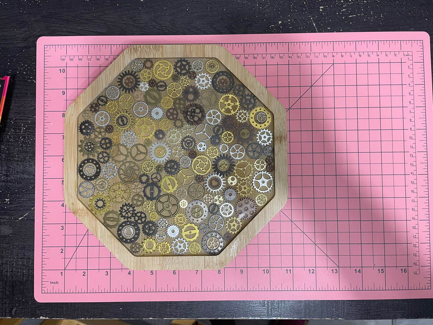 Bamboo Steampunk Sofa Tray