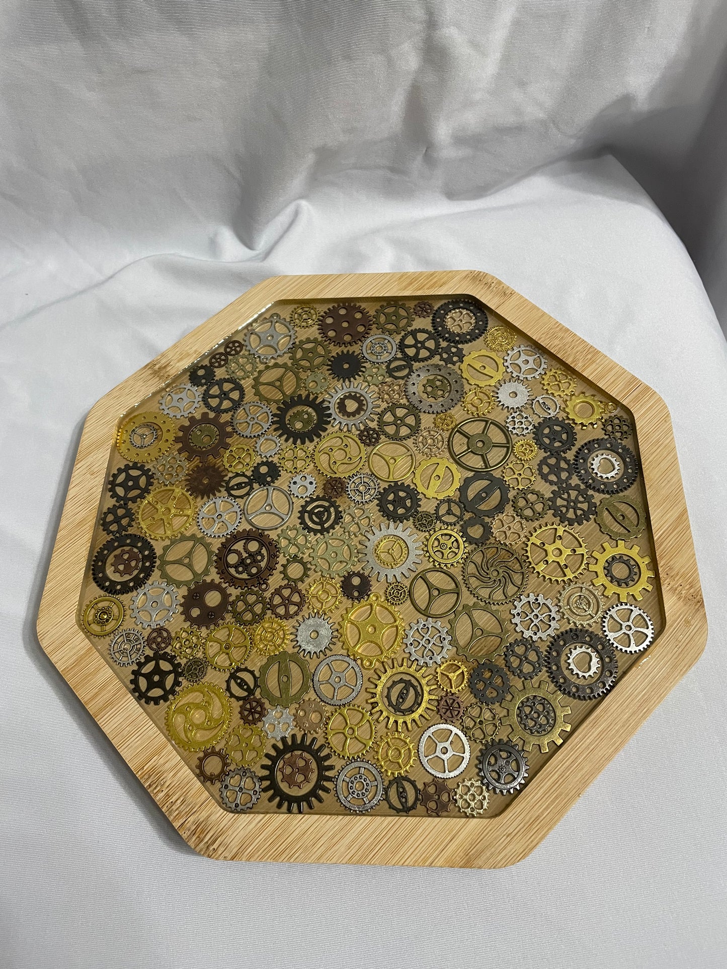 Bamboo Steampunk Sofa Tray