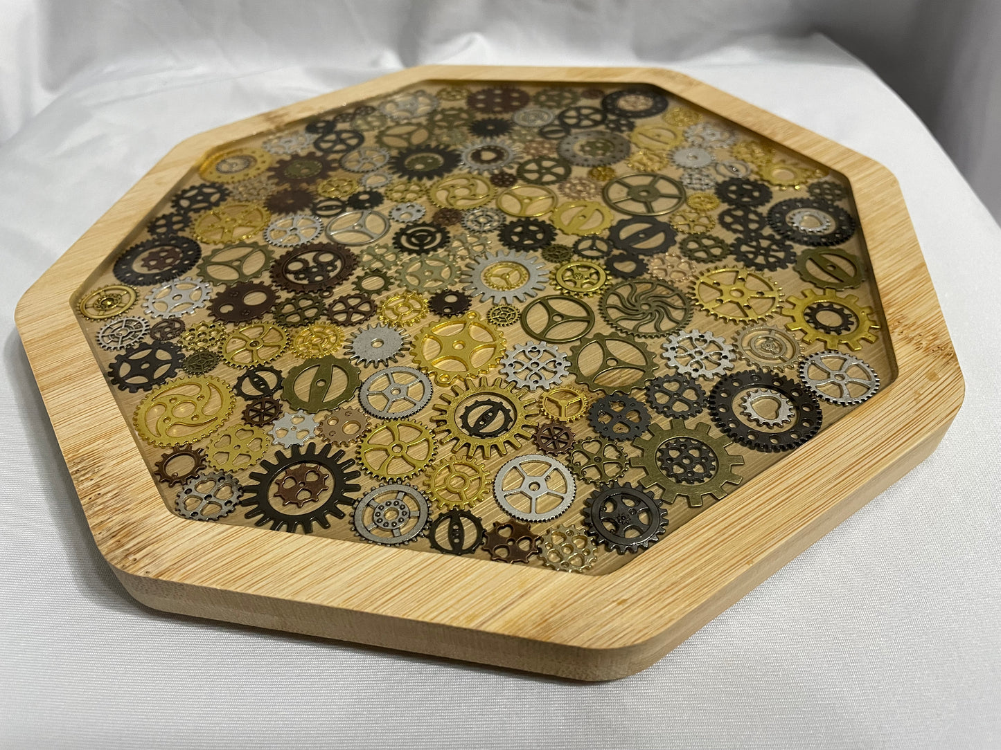 Bamboo Steampunk Sofa Tray