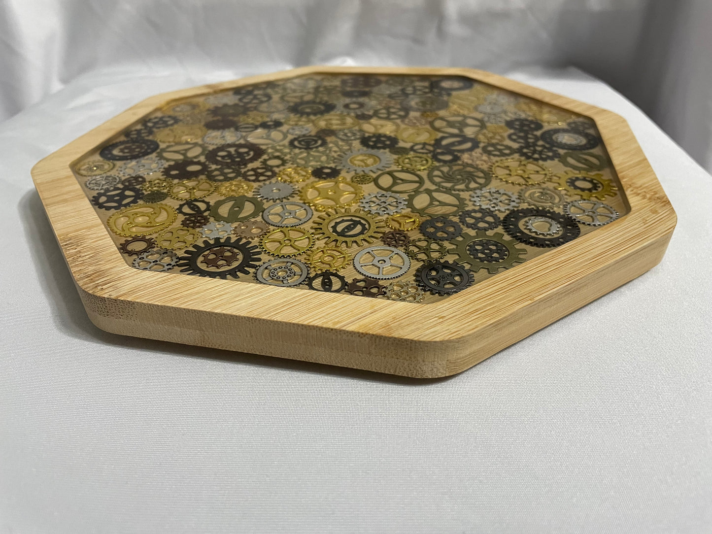 Bamboo Steampunk Sofa Tray