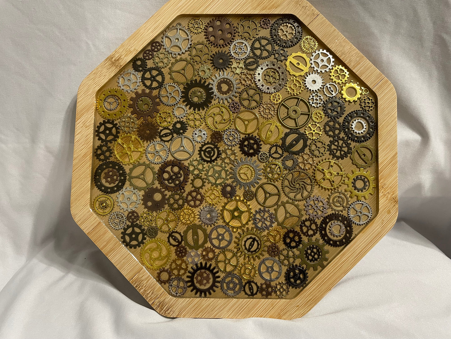 Bamboo Steampunk Sofa Tray