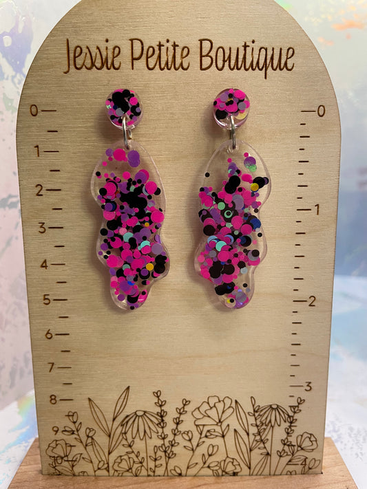 Funky Dangle Earrings - HYPOALLERGENIC PLASTIC