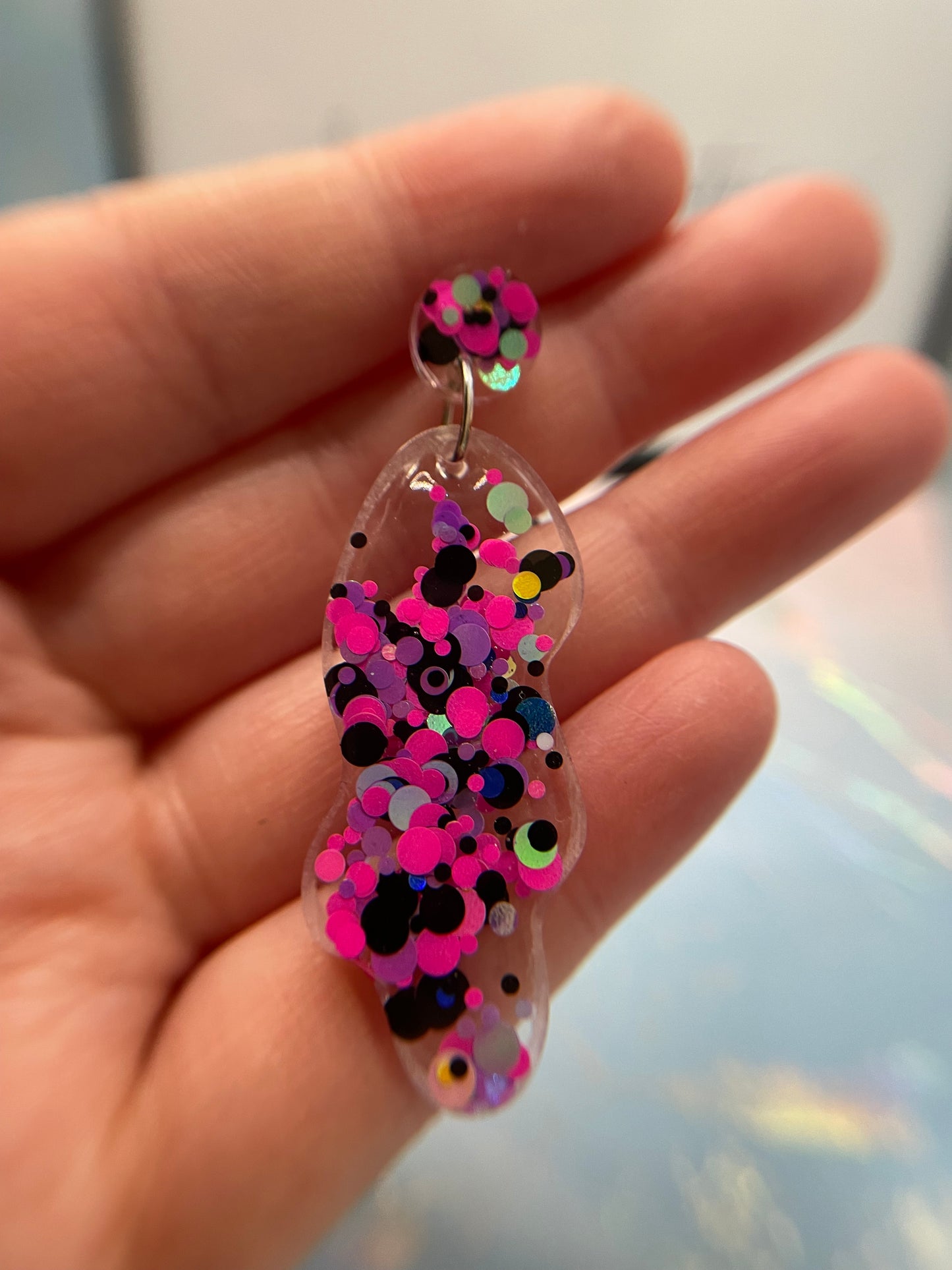 Funky Dangle Earrings - HYPOALLERGENIC PLASTIC