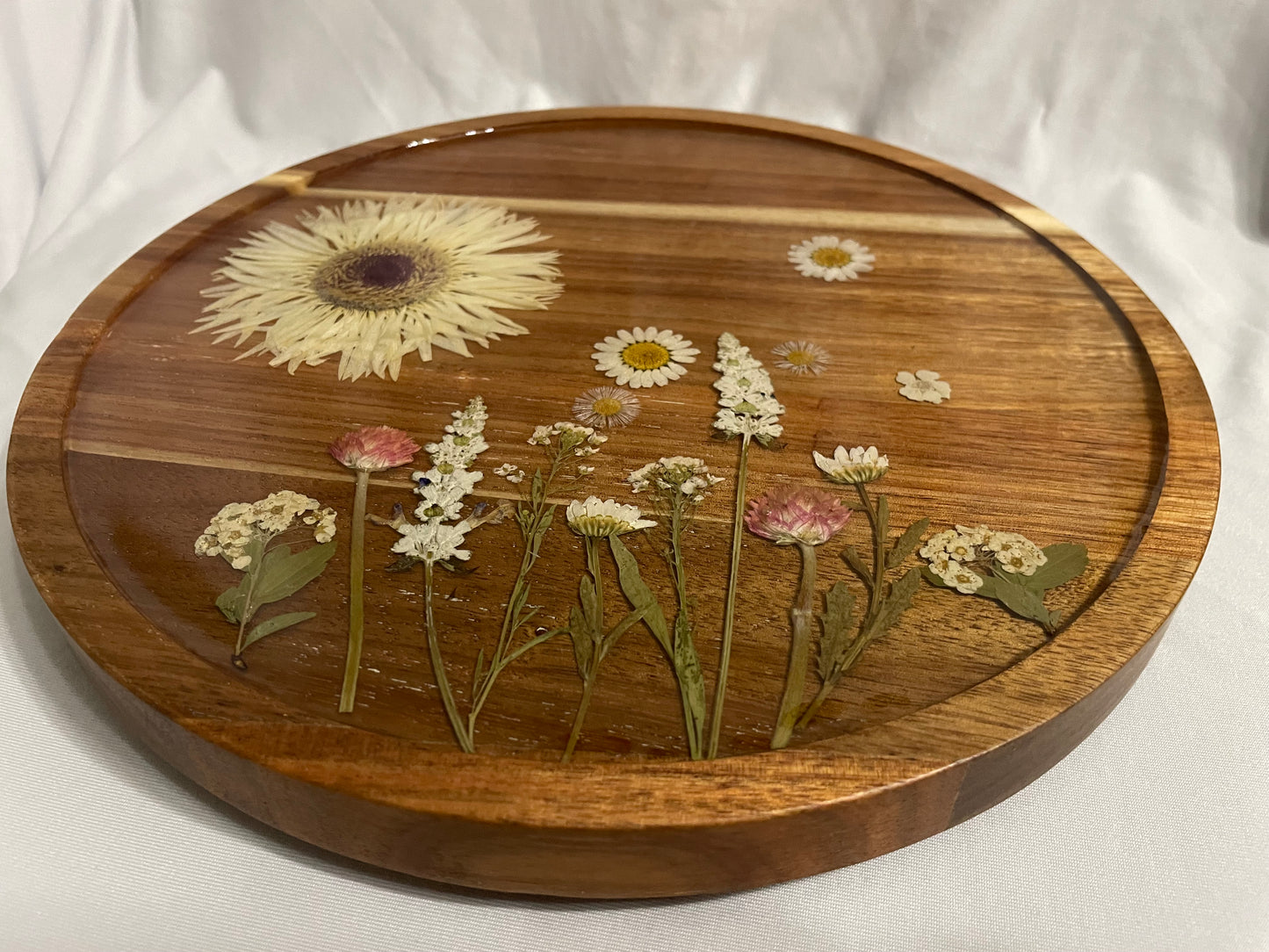 Floral Acacia Lazy Susan
