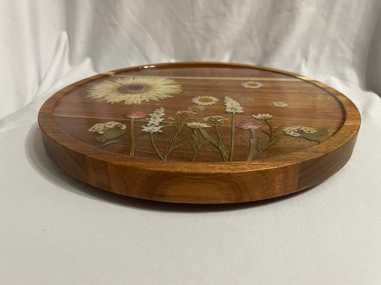 Floral Acacia Lazy Susan