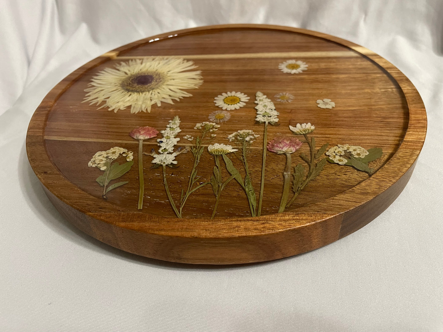 Floral Acacia Lazy Susan