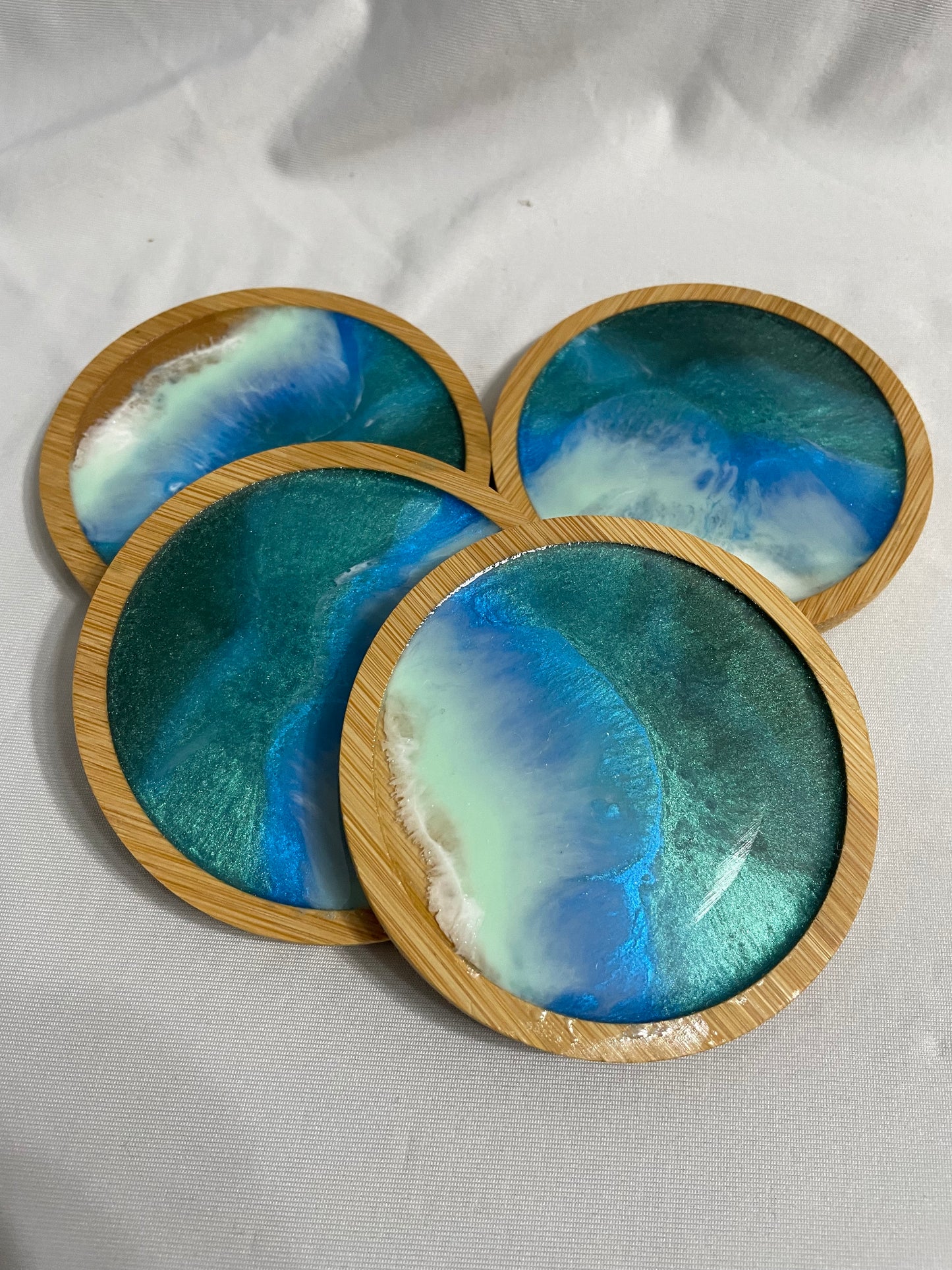 Ocean Bamboo Coaster Set