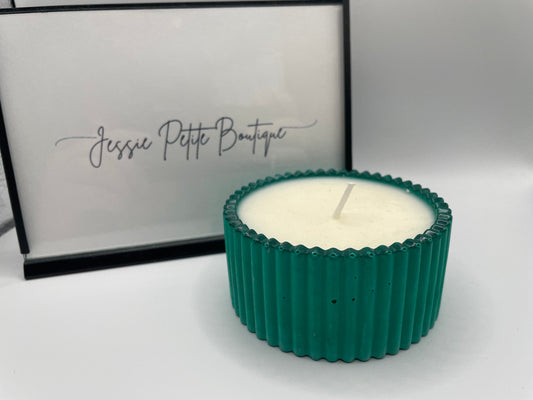 Green Eco-Resin Candle — Lemon & Orange Essential Oils