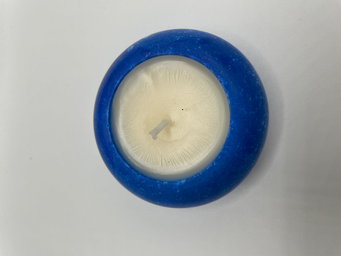 Mini Blue Round Soy Candle