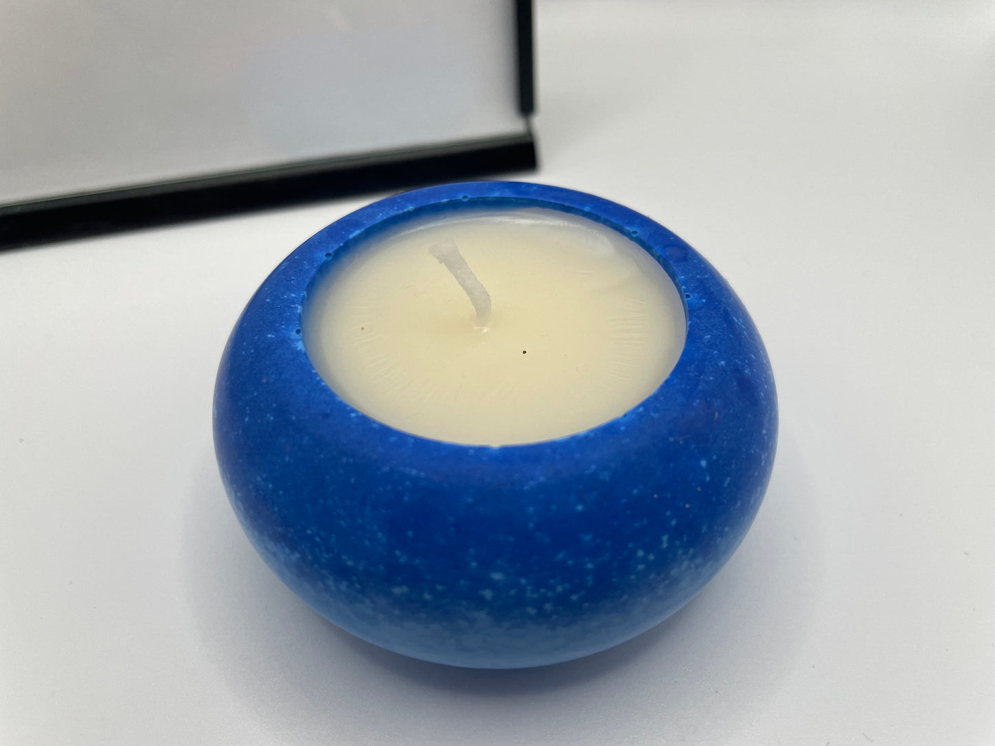 Mini Blue Round Soy Candle