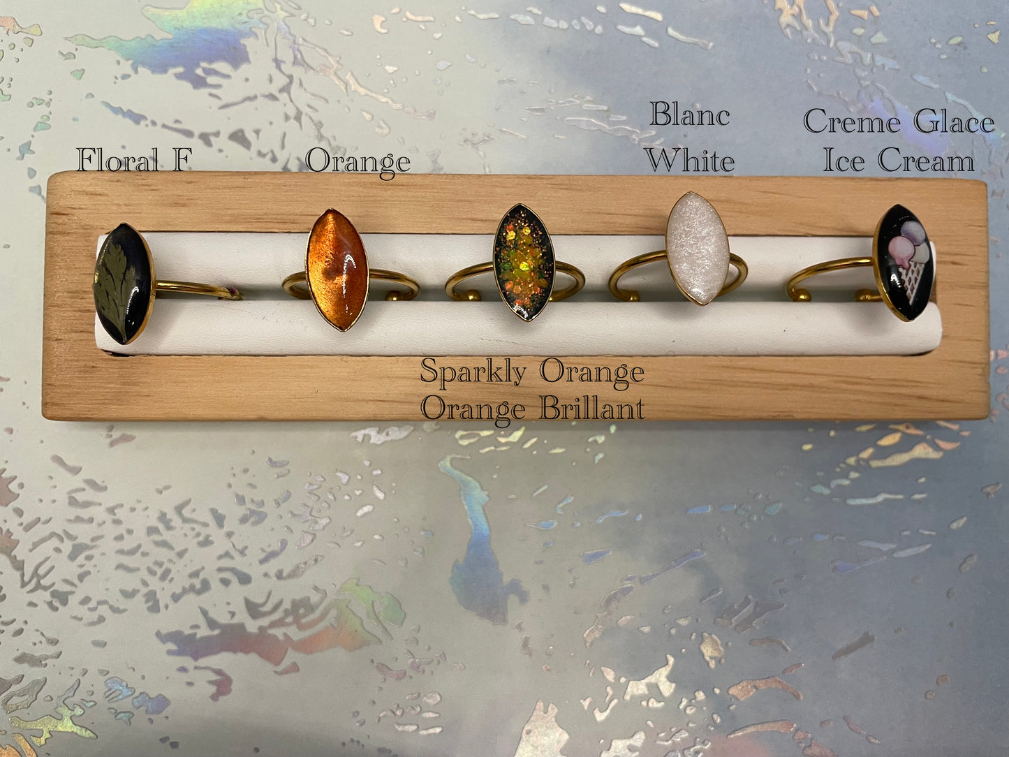 Adjustable Pointy Oval Stainless Steel Rings