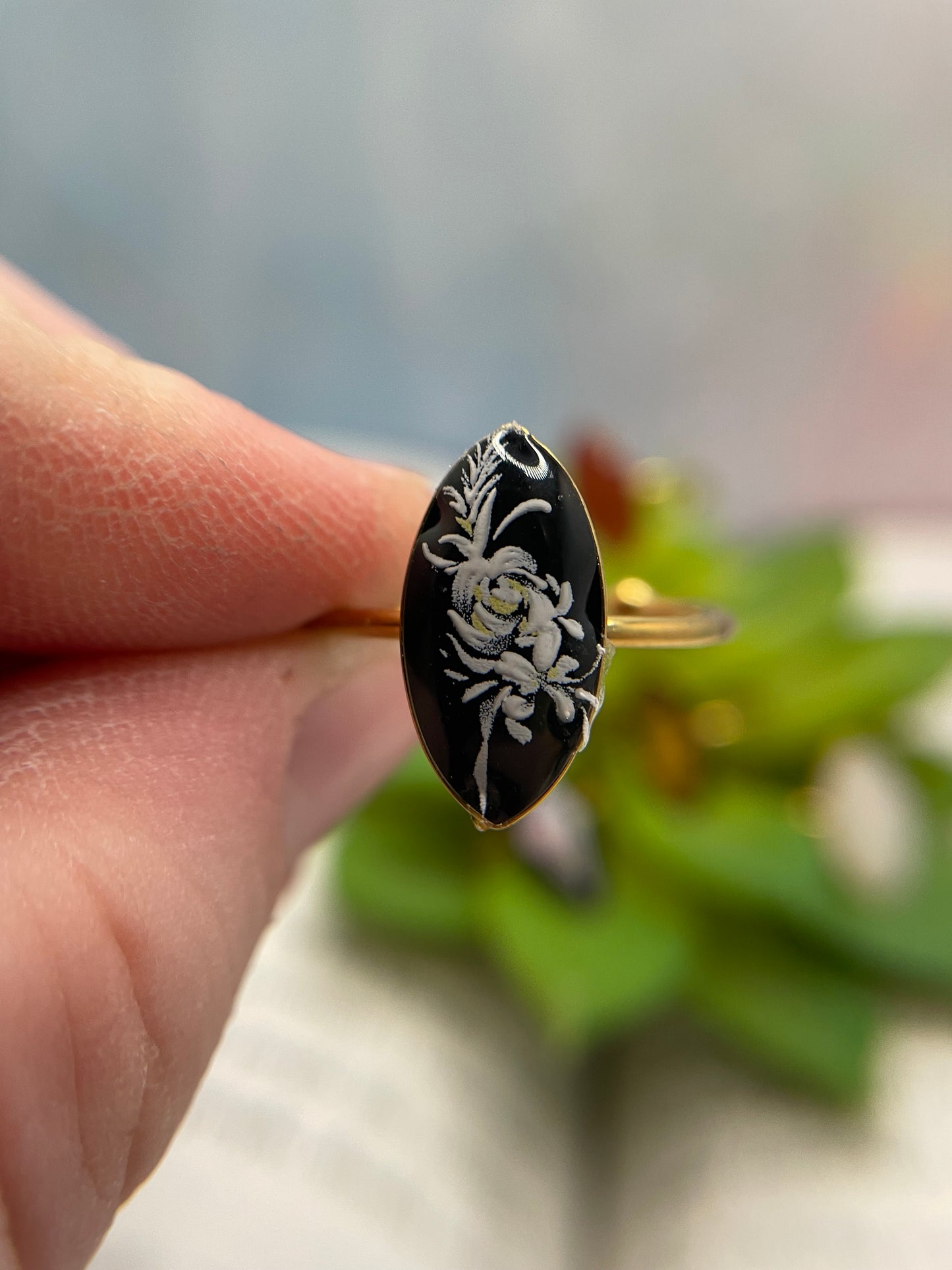 Adjustable Pointy Oval Stainless Steel Rings