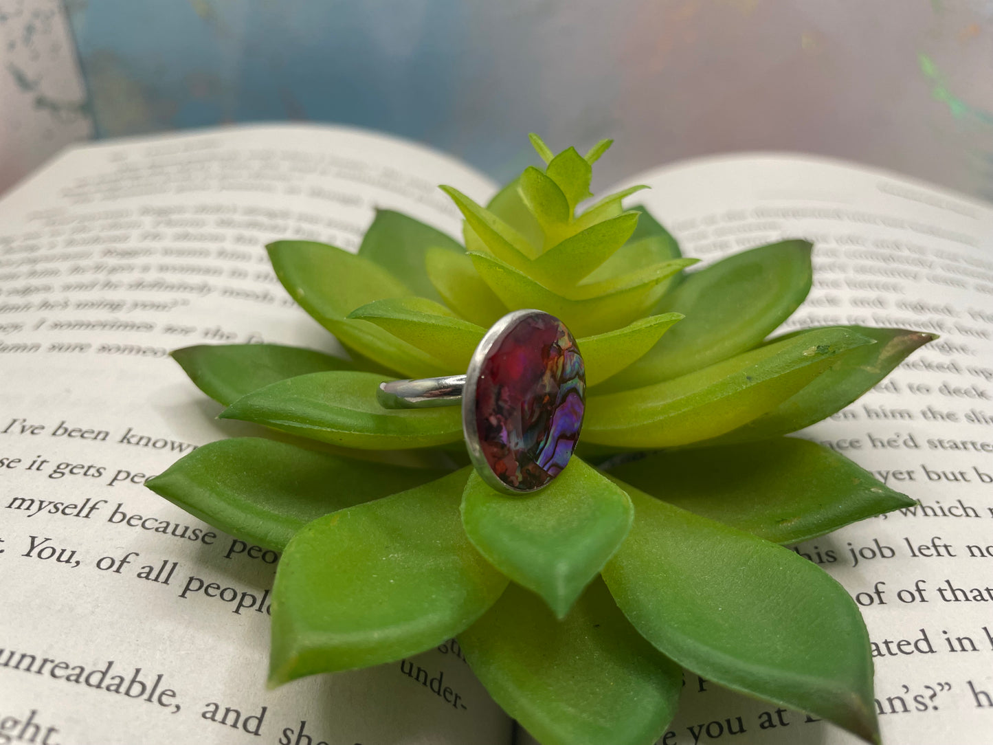 Shell Resin Ring – Stainless Steel (Adjustable)