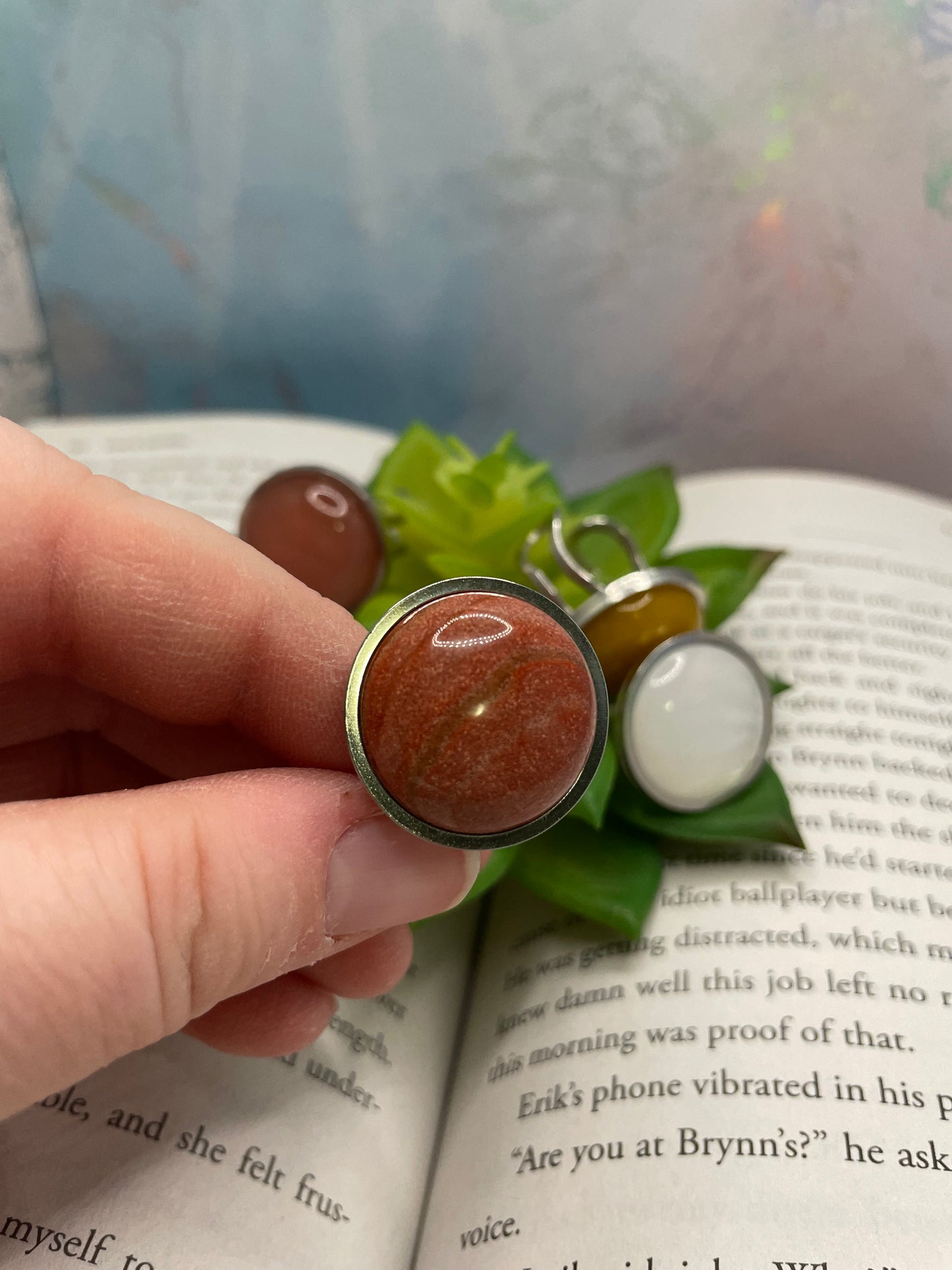 Bagues Ronde en Pierre Ajustable— Acier Inoxydable