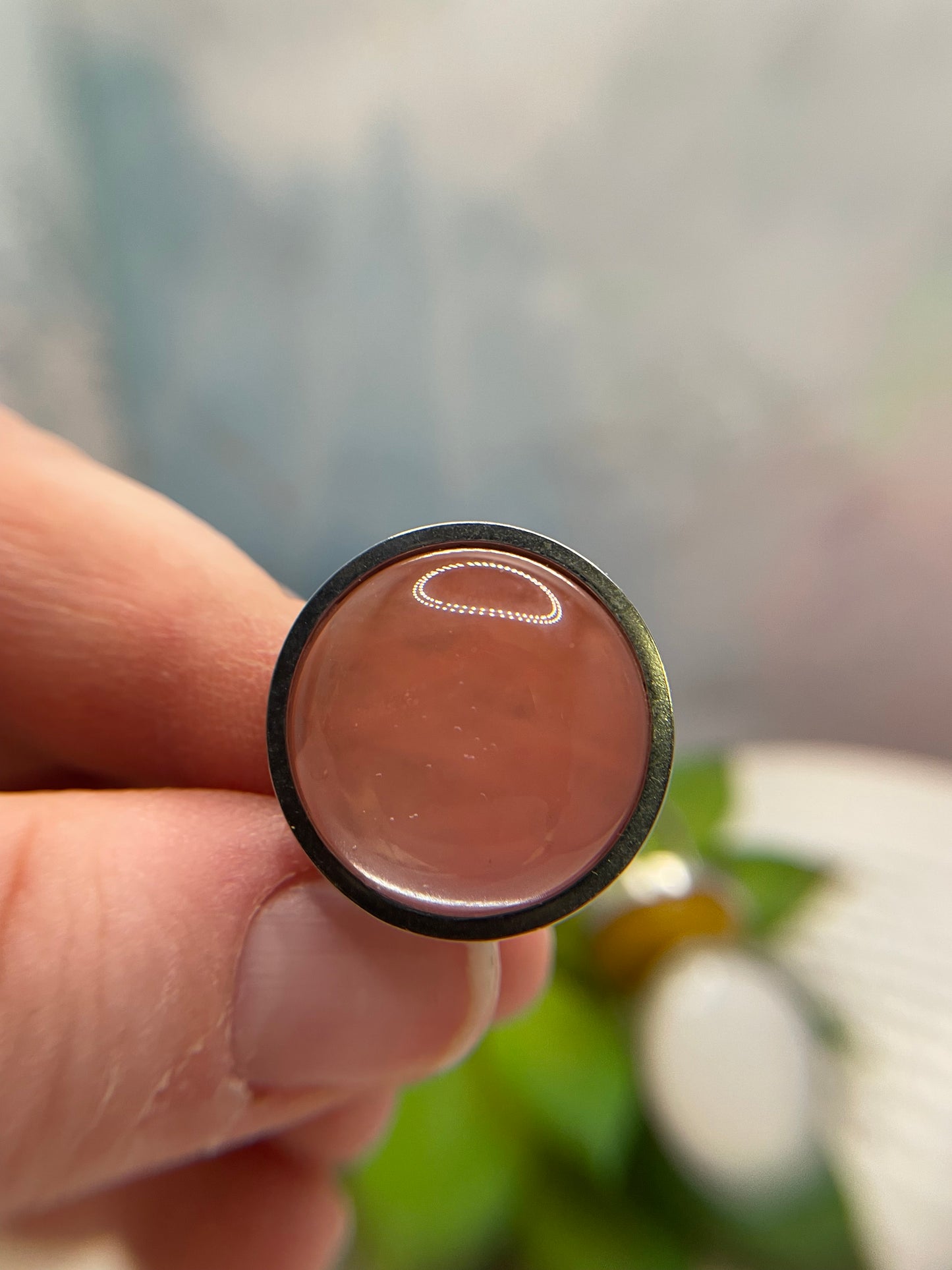 Bagues Ronde en Pierre Ajustable— Acier Inoxydable