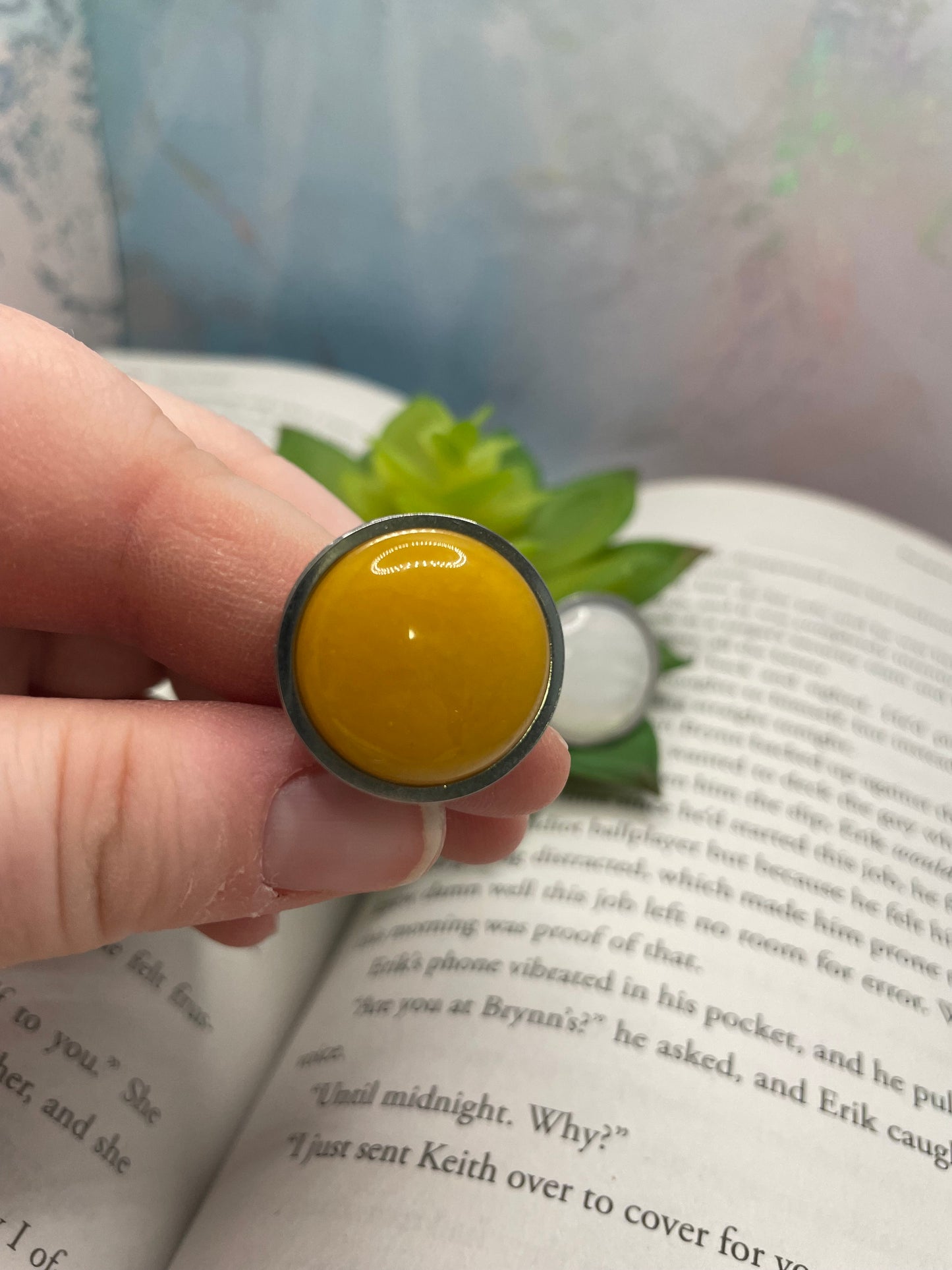 Bagues Ronde en Pierre Ajustable— Acier Inoxydable