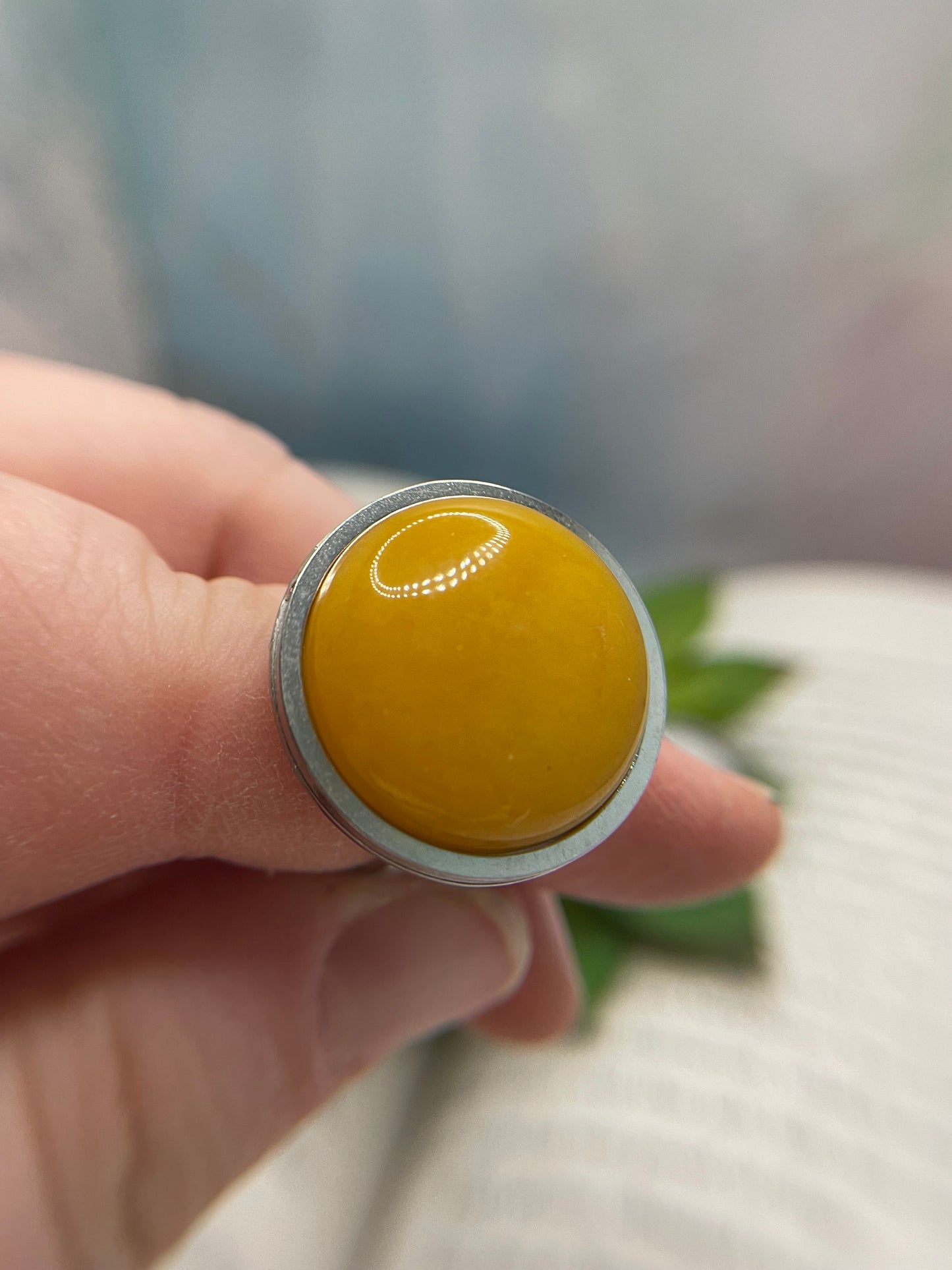 Bagues Ronde en Pierre Ajustable— Acier Inoxydable